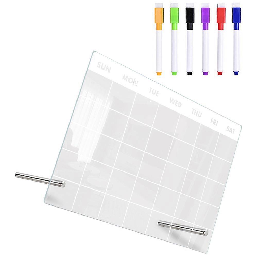 Transparent Acrylic Note Board Desktop Whiteboard for Office 5Sets Planner
