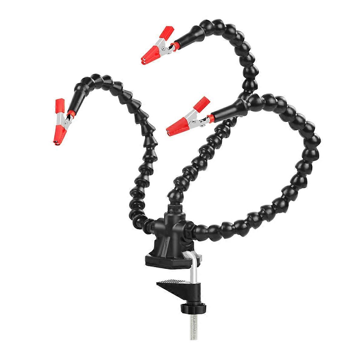 Desk Clamp Soldering Third Hand Tool 3 Flexible Arms Soldering Station Holder for Electronic Repair Soldering