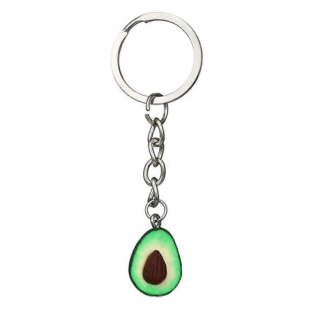 Pendant Keychain 4Pcs Avocado Clay Key Chain for Decoration Use Assorted Colors