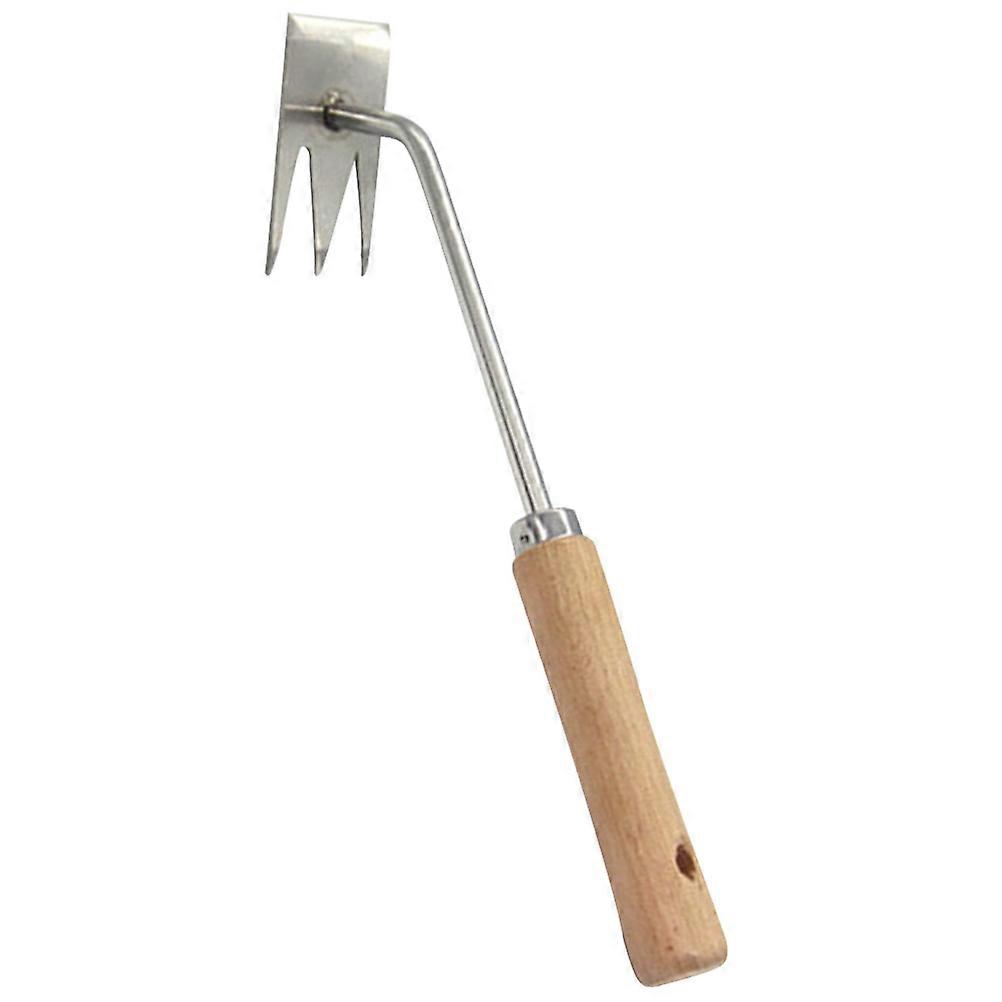 Patio Weeding Tool Weeding Removal Rake Outdoor Work Wood Ergonomic Grips Weed Removal 1Pack