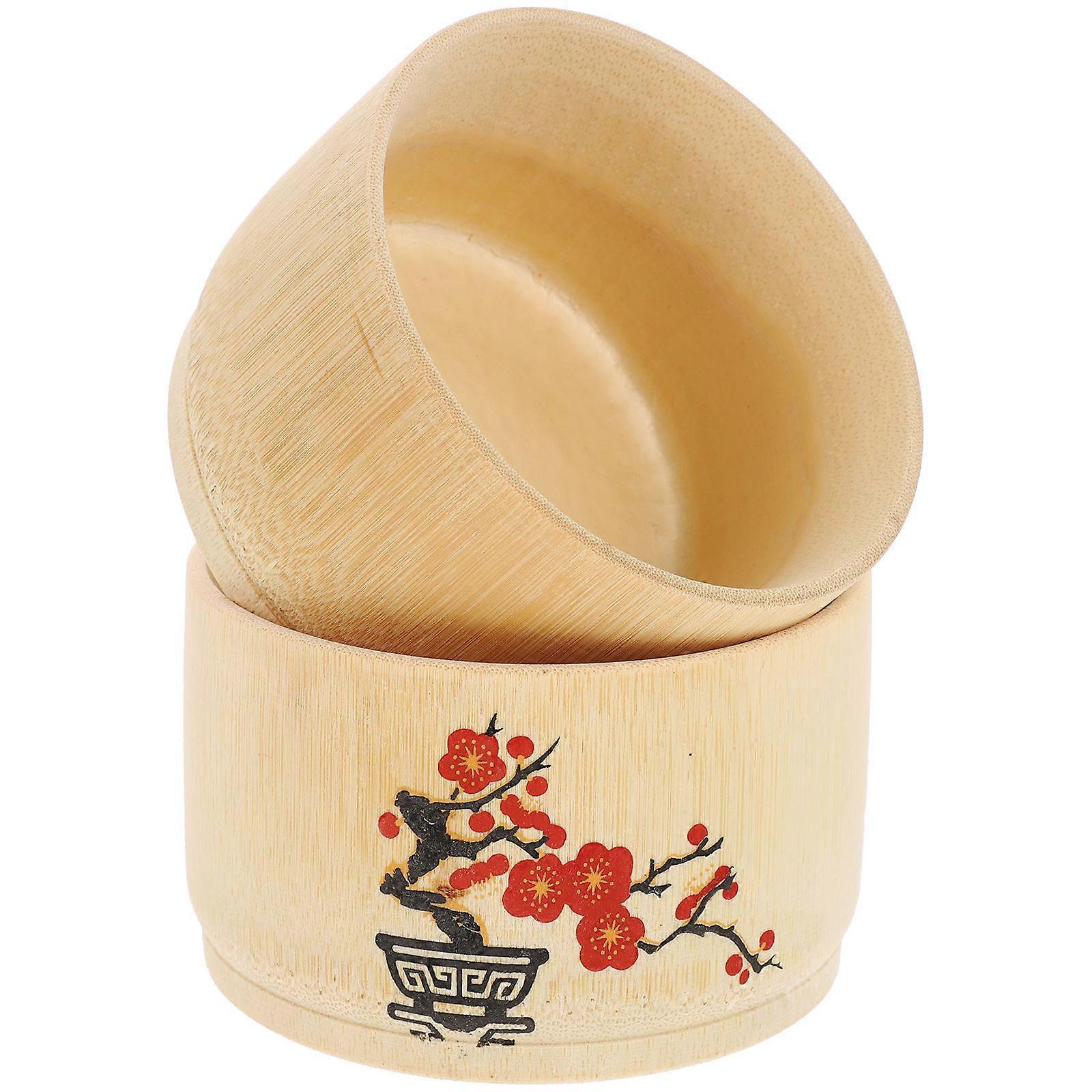 Noodle Bowl 2Pcs Round Deep Soup Serving Container For Home Use Sturdy Design