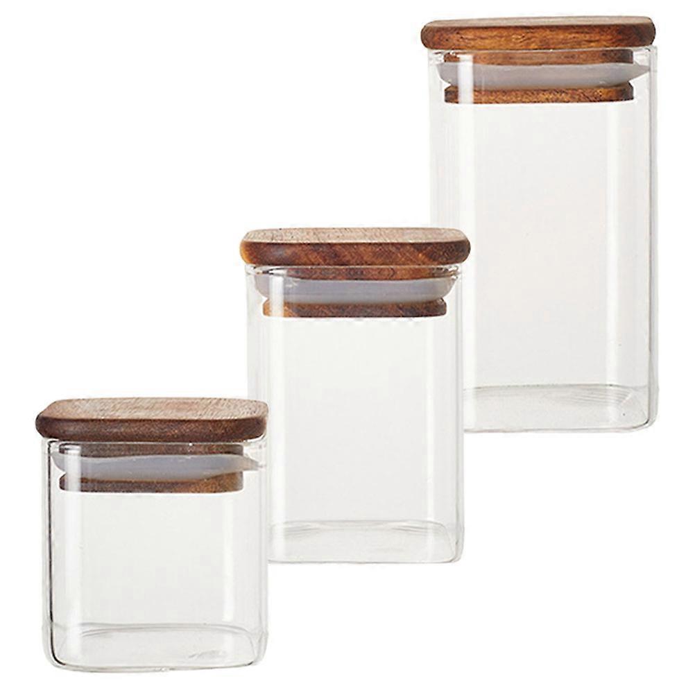 9 Pcs Glass Food Container Set For Kitchen Storage With Lidded Jars In Various Sizes For Fresh Keeping Purpose