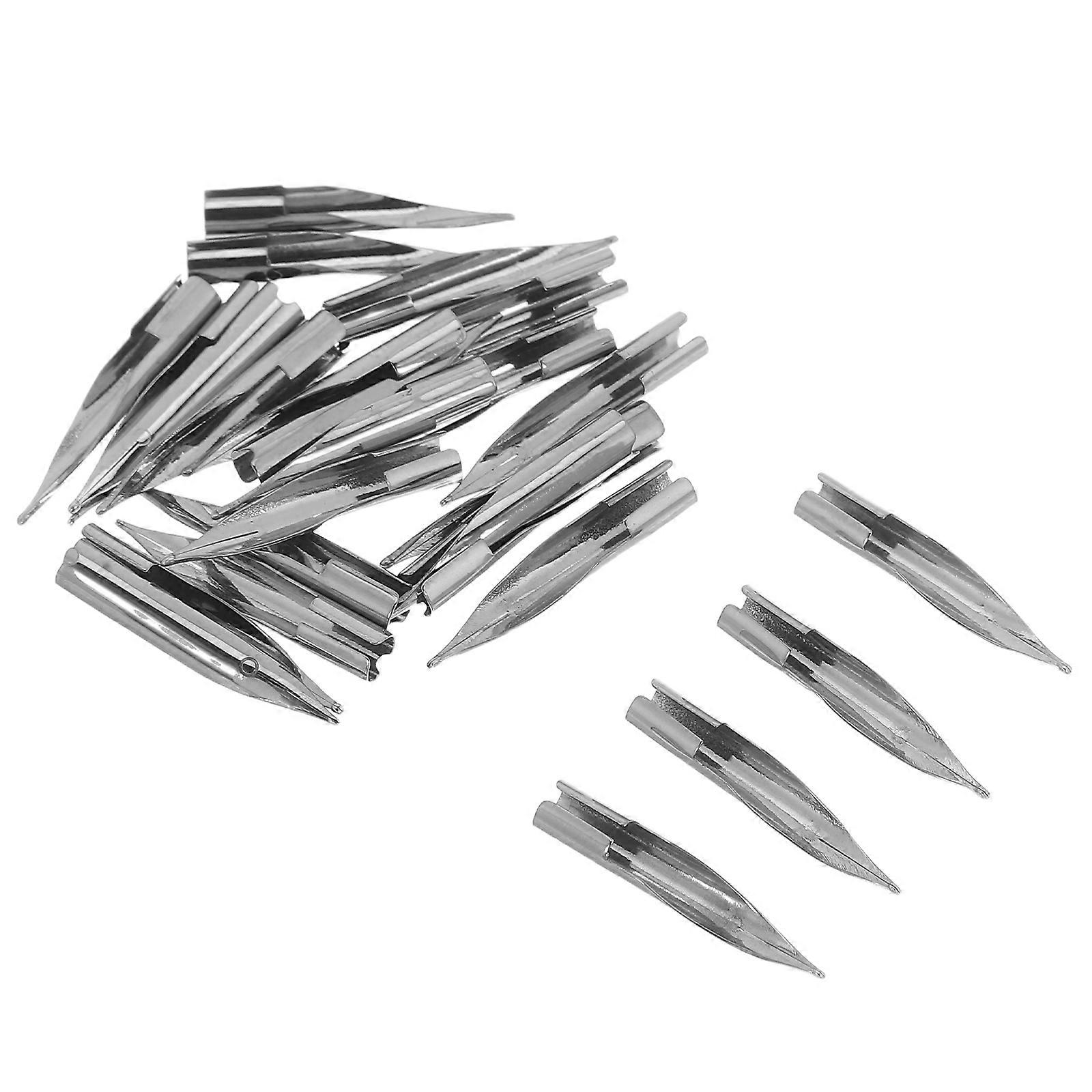 Fountain Pen Steel Nibs Replacement Tips for Smooth Writing 50 Pieces