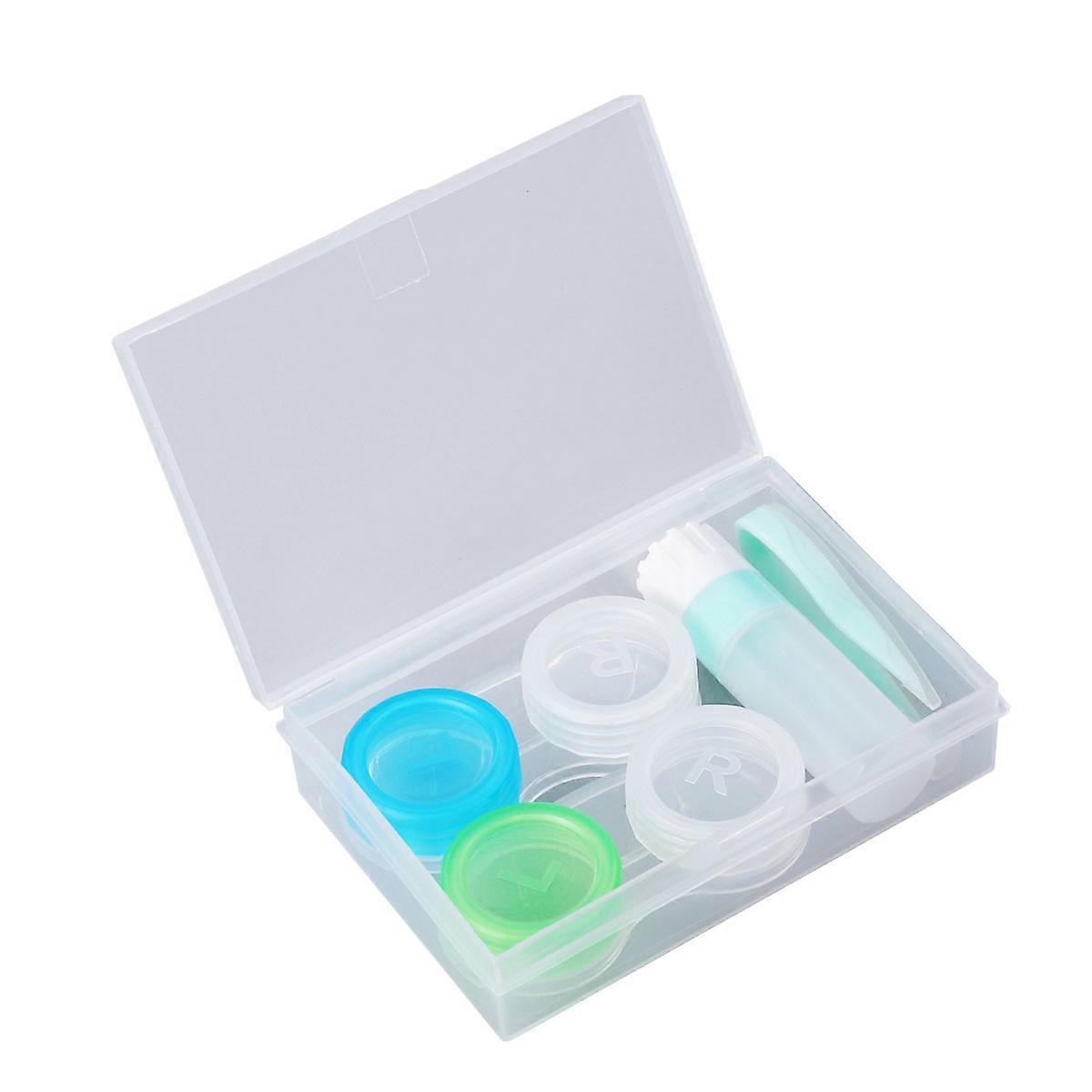 Lens Case with Storage Jar Lens Double Boxes for Storaging Use 6Pcs