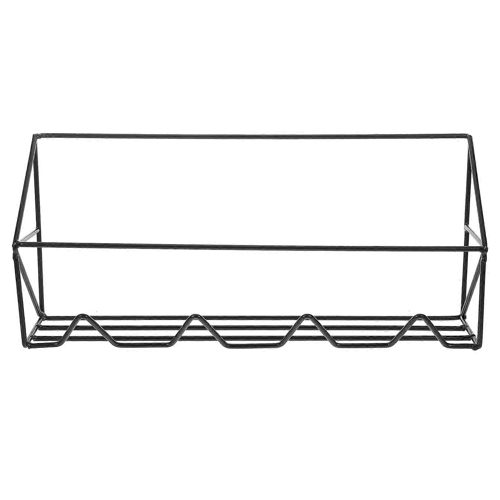 Floating Wall Shelf Black Iron Wall Mounted Shelf for Storage 2Pcs