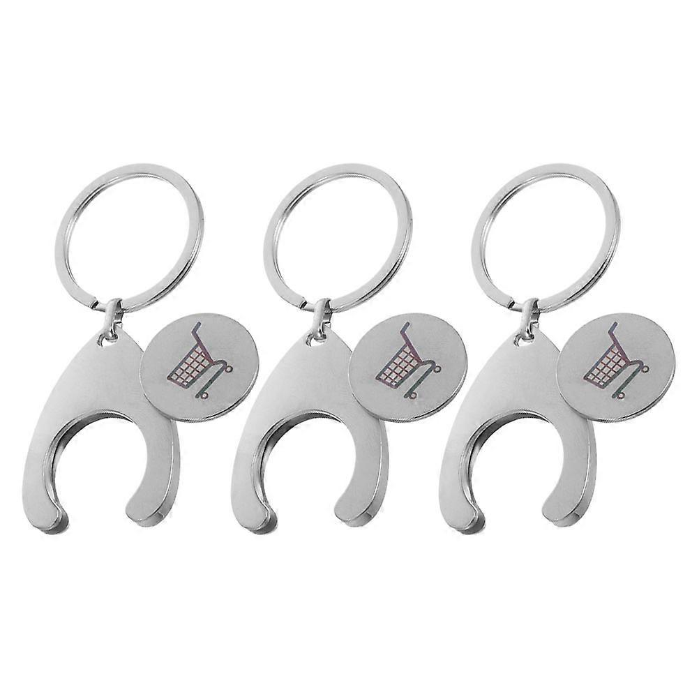 Shopping Cart Coin Keychain for Cart Release 3Pcs Tokens