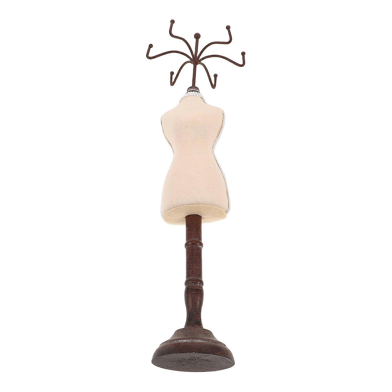Jewelry Display Mannequin For Window Display In 40.00X7.00X5.00CM Size Featuring Wood And Lint Material 1Pcs