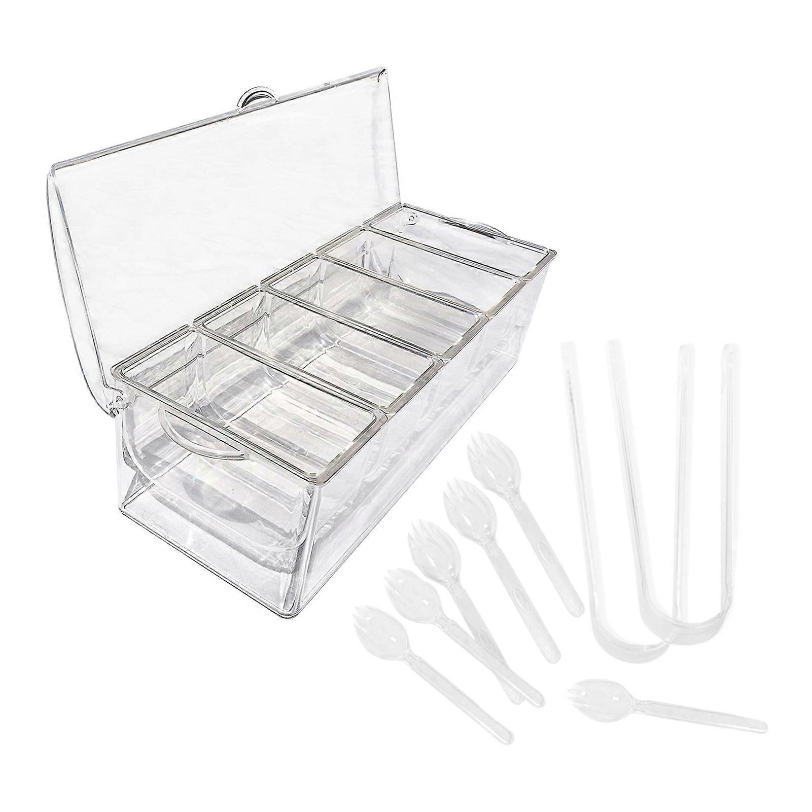 Transparent Plastic Compartment Refrigerator Fresh-keeping Box With for Ice Cube Bottom Compartment