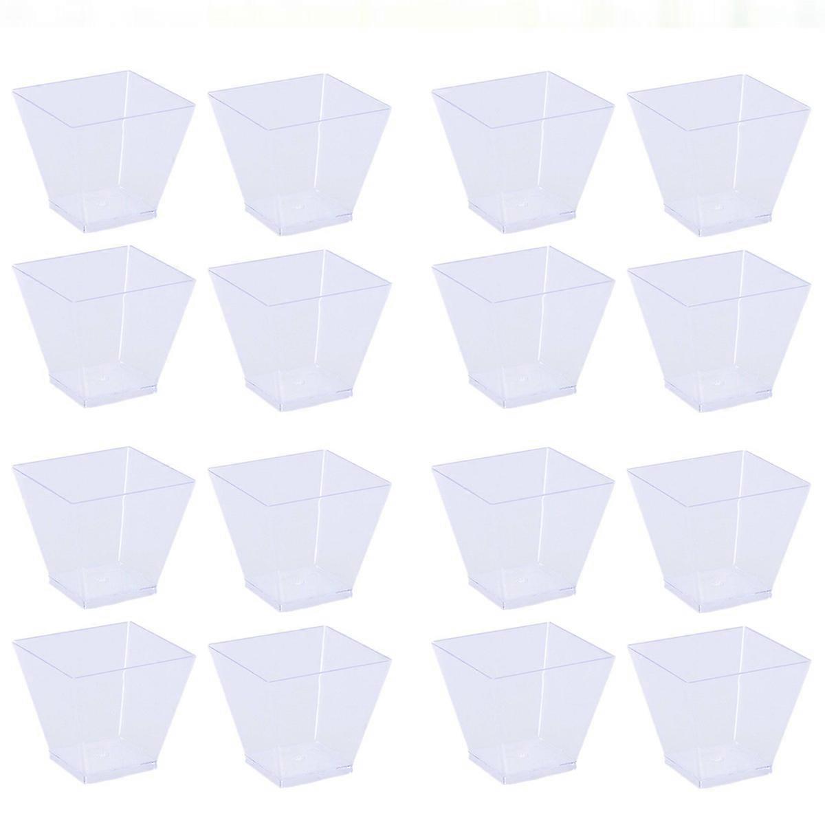 Yogurt Cups Clear Plastic Dessert Containers Recyclable Storage 20Pcs