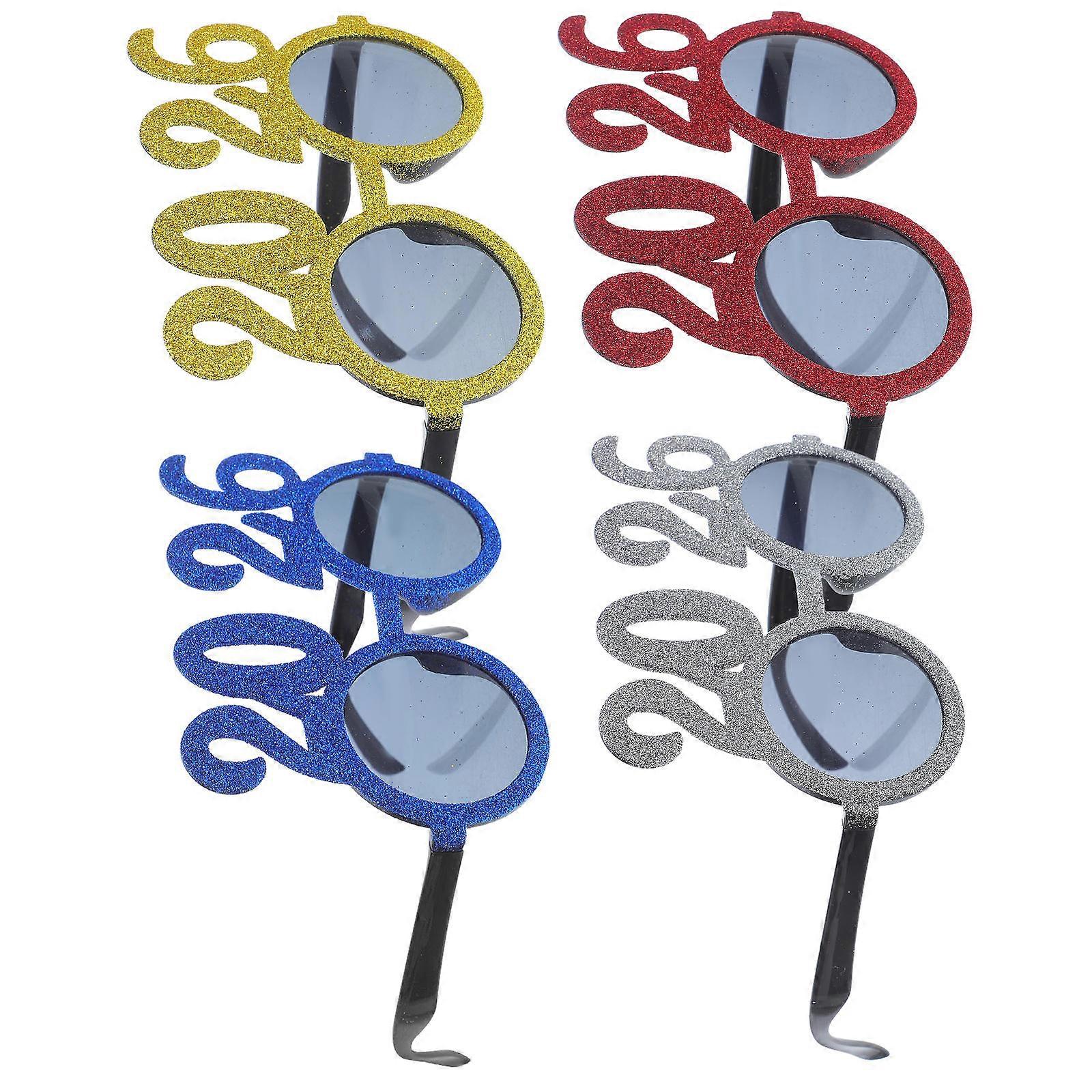 2026 New Year Party Glasses Number Eyewear for 8Pcs Assorted Color