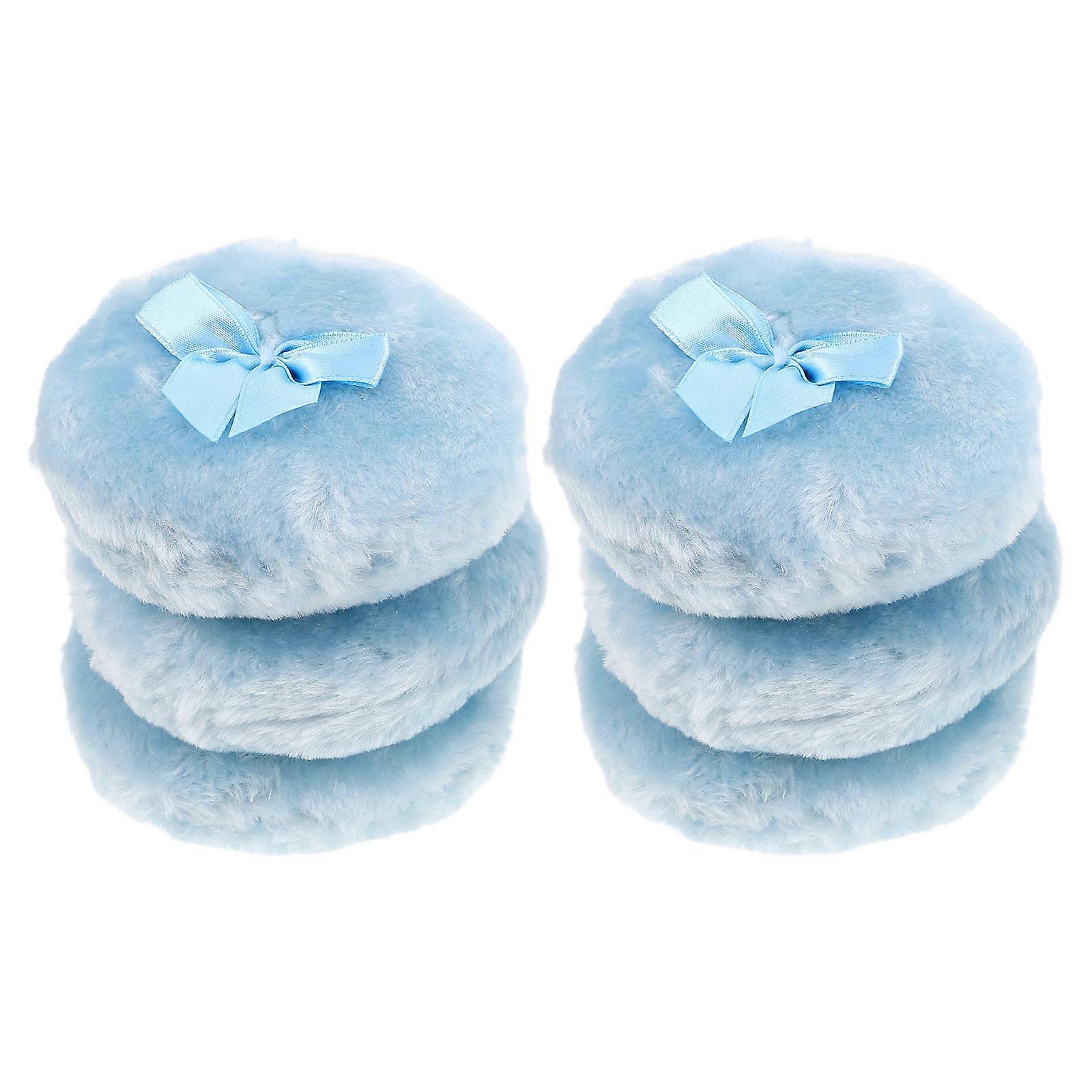 Powder Puff for Makeup 30Pcs Soft Plush Loose Powder Applicator with Bow Handle