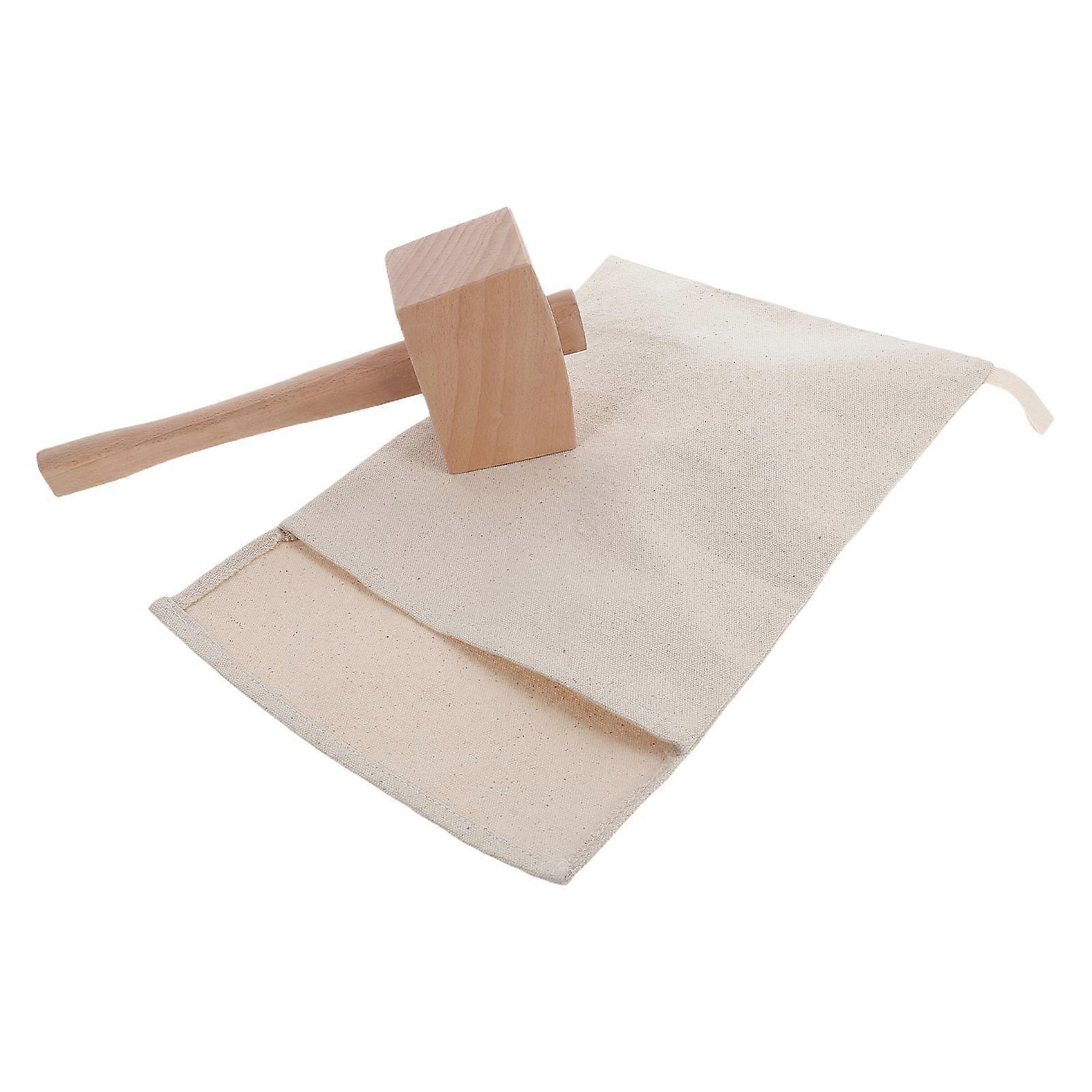 Mojito Ice Hammer 2Pcs Bartender Accessories For Home Bars Khaki Color Convenient Ice Crushing Tool