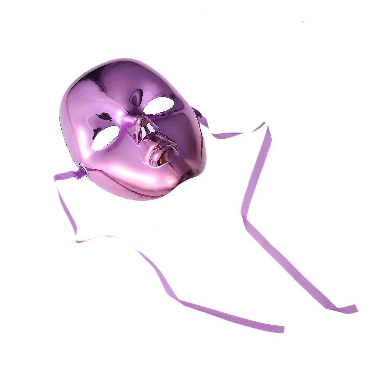 Purple Full Face Masquerade Masks Shiny Mask for Ball Use