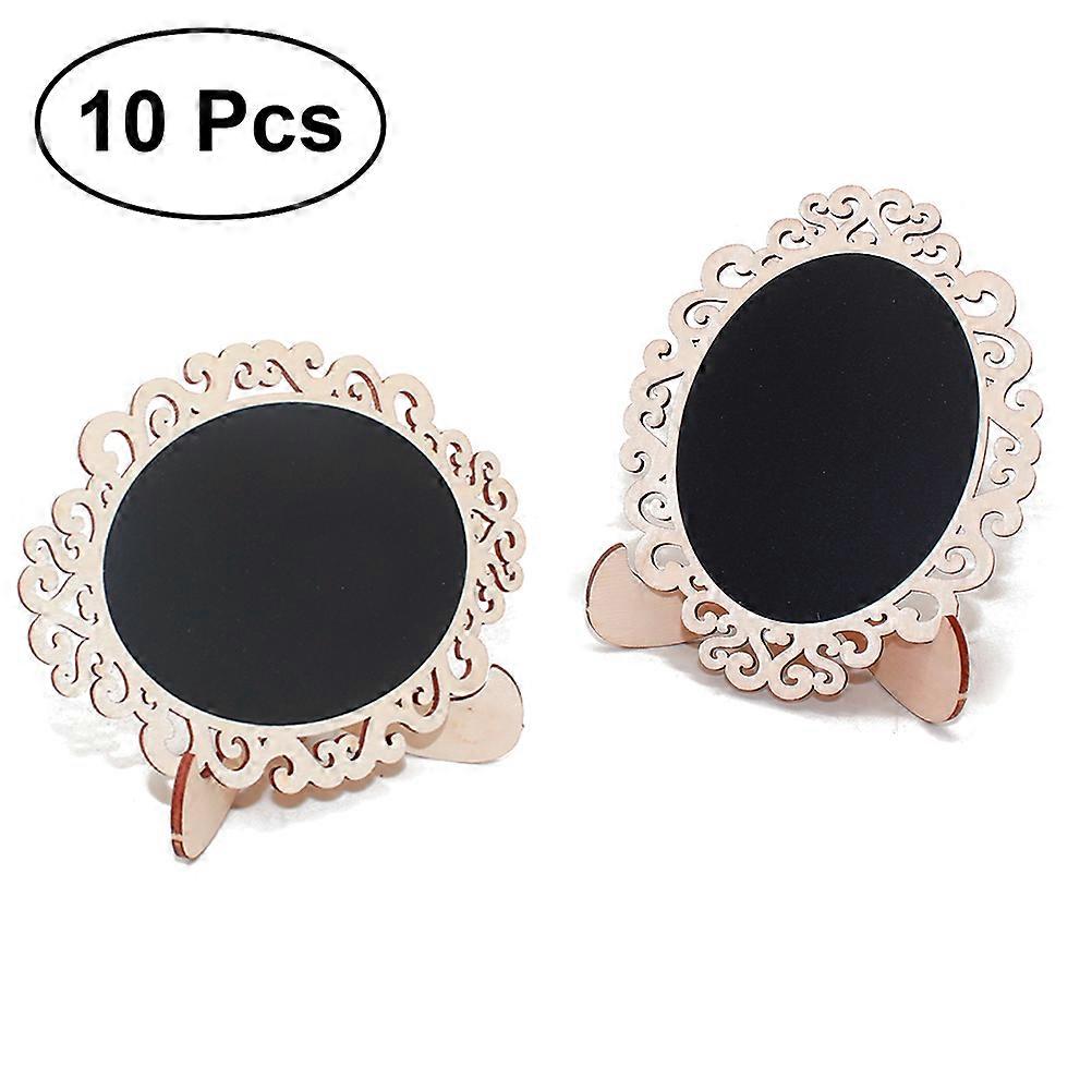 Wooden Mini Blackboard for Party Message with 30Pcs Chalkboard Set