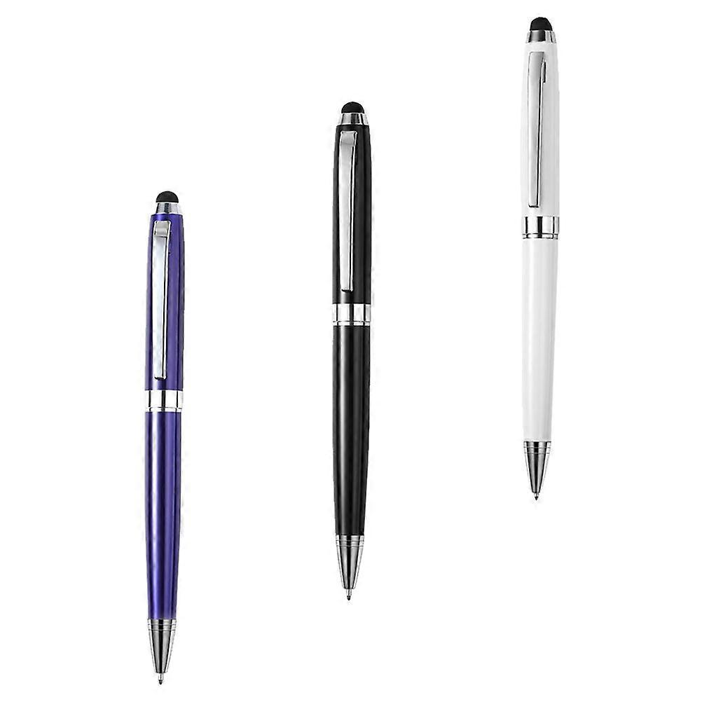 Capacitive Stylus Handwriting Pen for Touch Screen Devices 3Pcs Set Black Metal