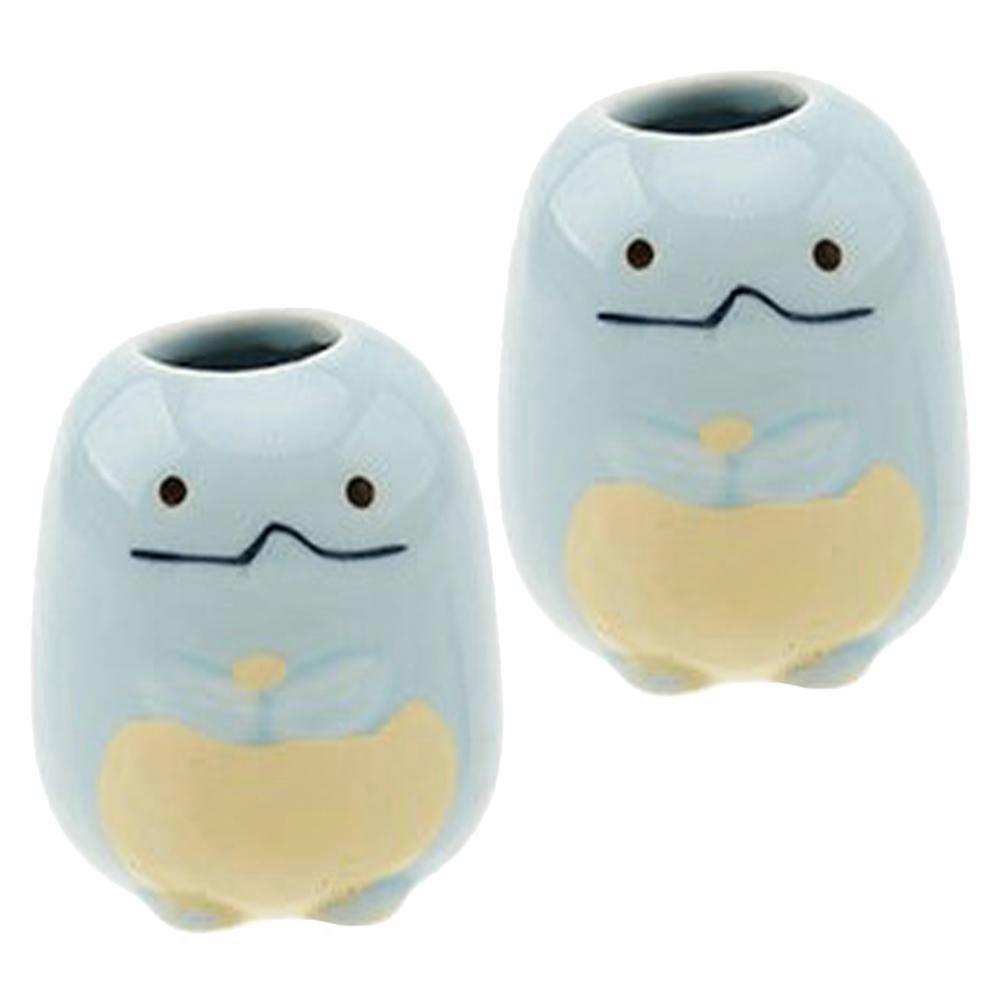 Toothpick Holder Dispenser Ceramic Toothbrush Stand for Home Use 2Pcs