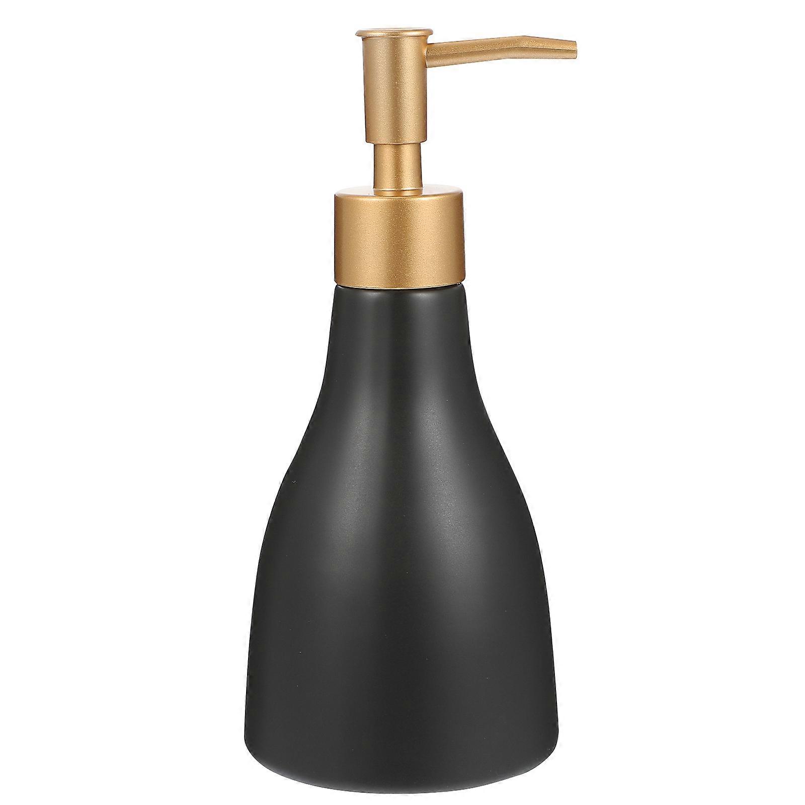 Ceramic Liquids Bottle for Storage Black Cone Bottle 1Pcs Shampoo Pump