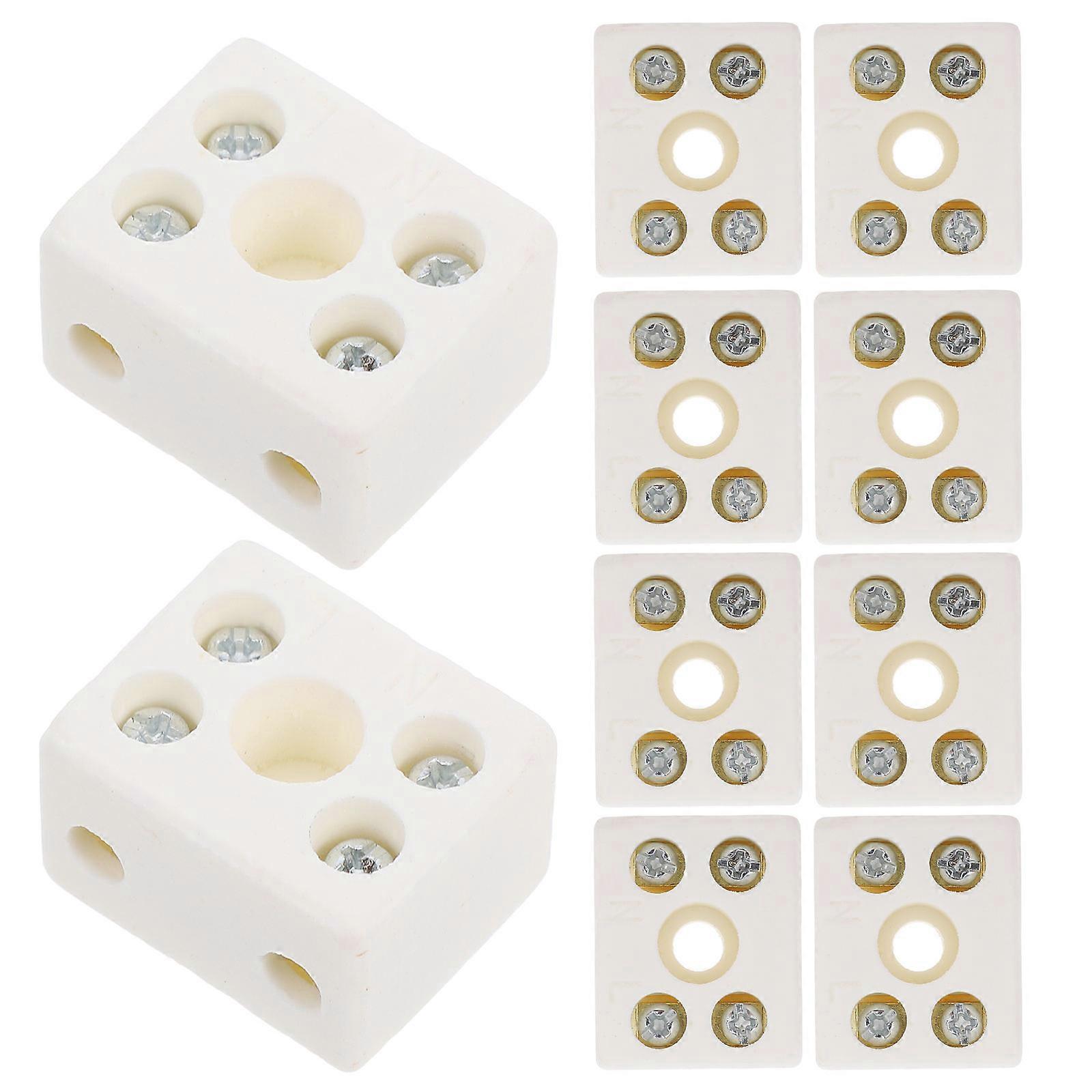 Alloy Terminal Connectors Ceramic Block for Heat Resistant Use 30Pcs