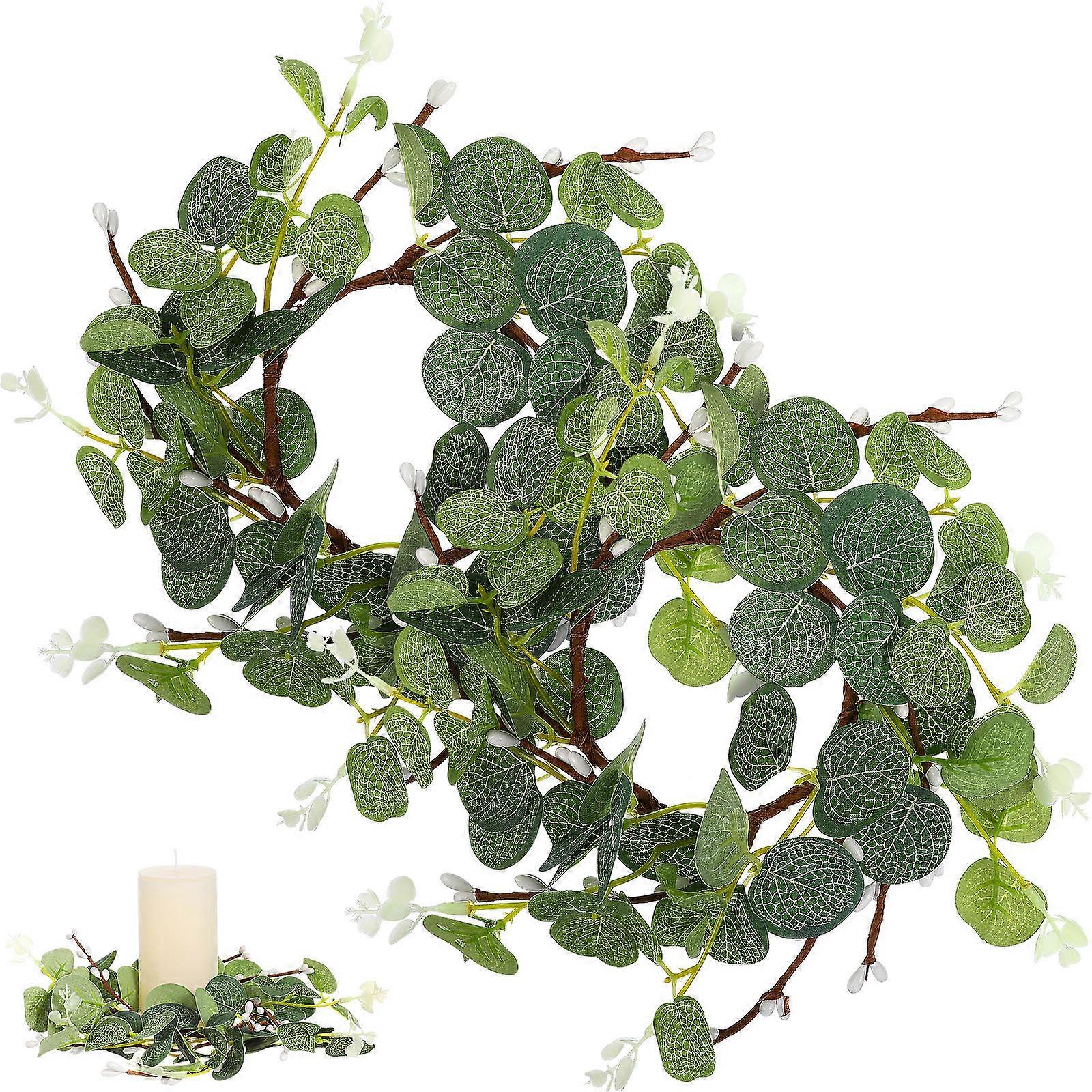 Decorative Candle Wreath Easter Accessory for Home 24Pcs Wreath Decors