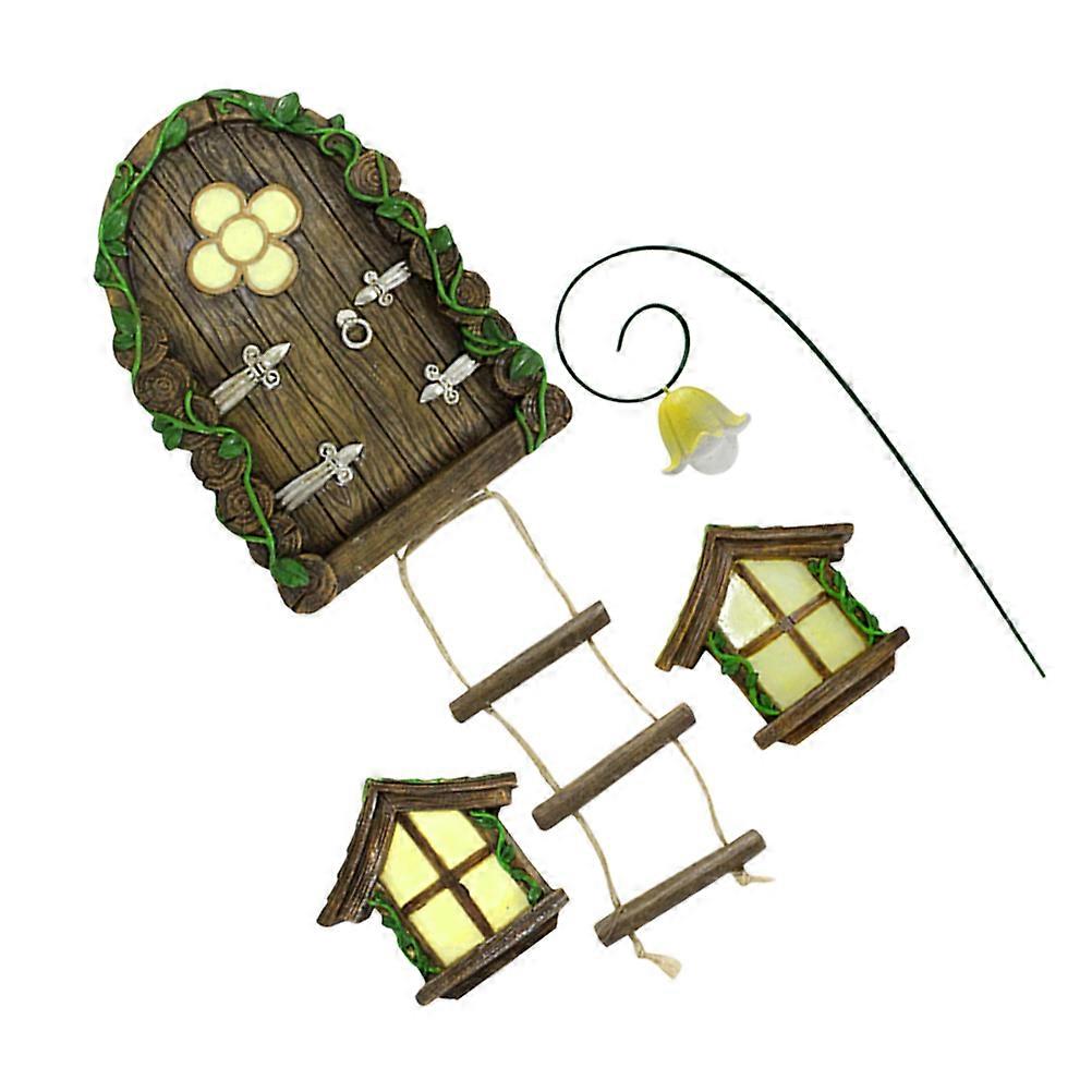 Miniature Tree Window and Door Decor for Home Use 4Sets