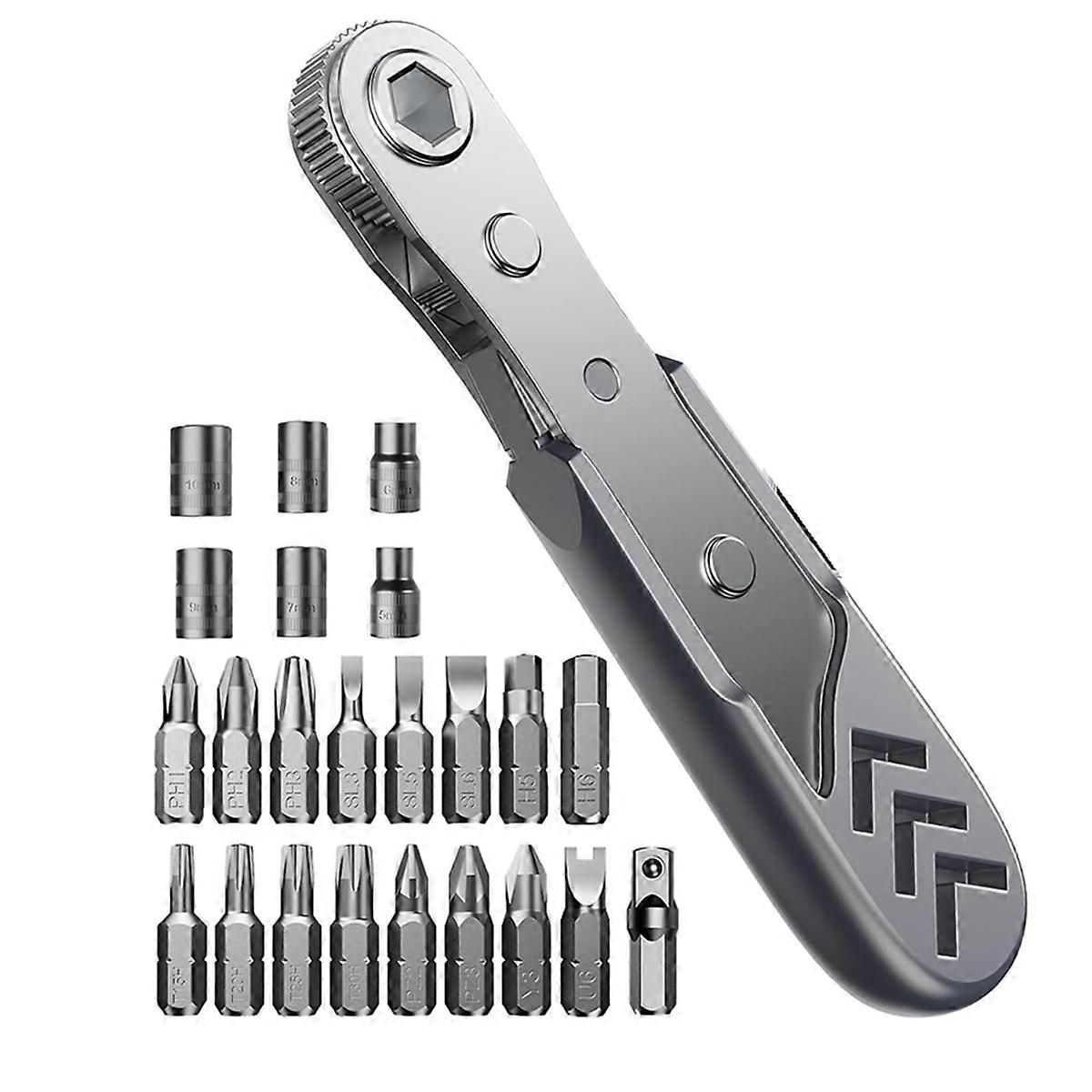 23-in-1 Right Angle Ratcheting Screwdriver Set