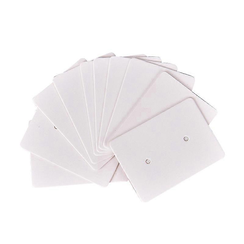100Pcs Blank Earrings Ear Studs Paper Display Card Hanging White