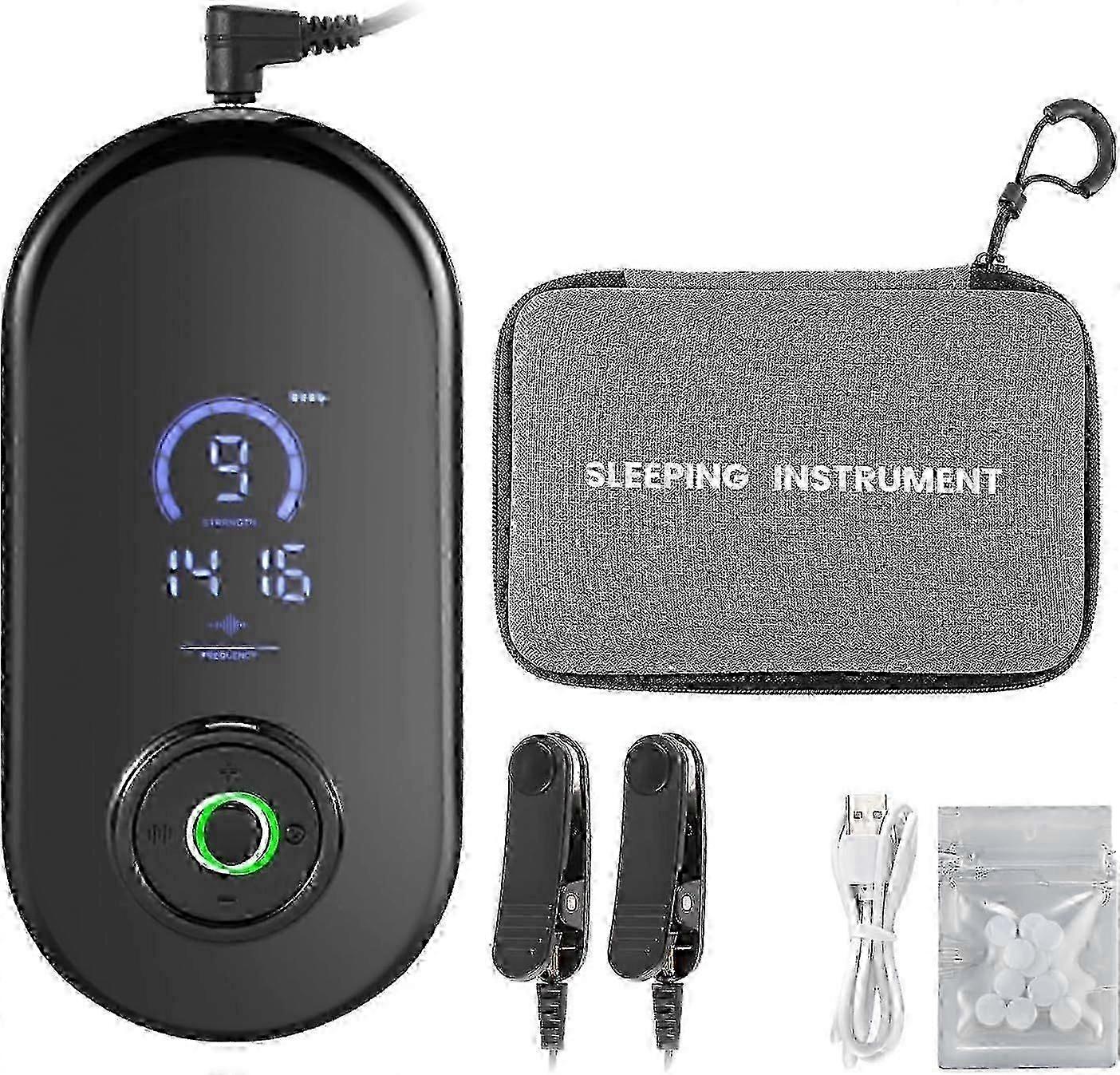 Improved Nerve Stimulation Device for Adults with Ear Clips - Sleep Aid for Insomnia with Custom 3 Modes & 9-Level Adjustment