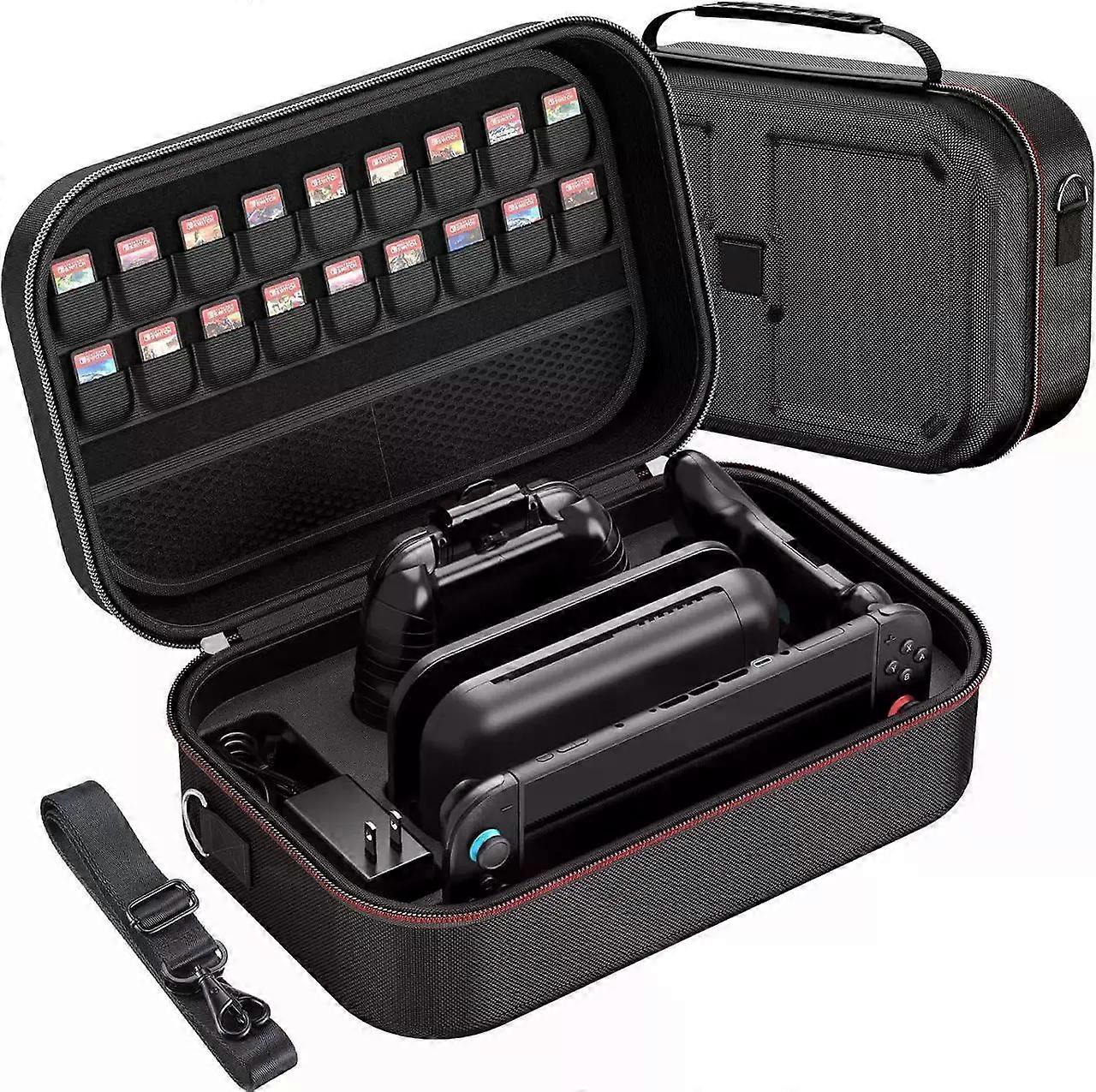 Switch 2 Carry Case Compatible with Nintendo Switch 2,with 18 Games Cartridges Waterproof and Dustproof Travel Case for Switch 2 and Switch 2 Accessor
