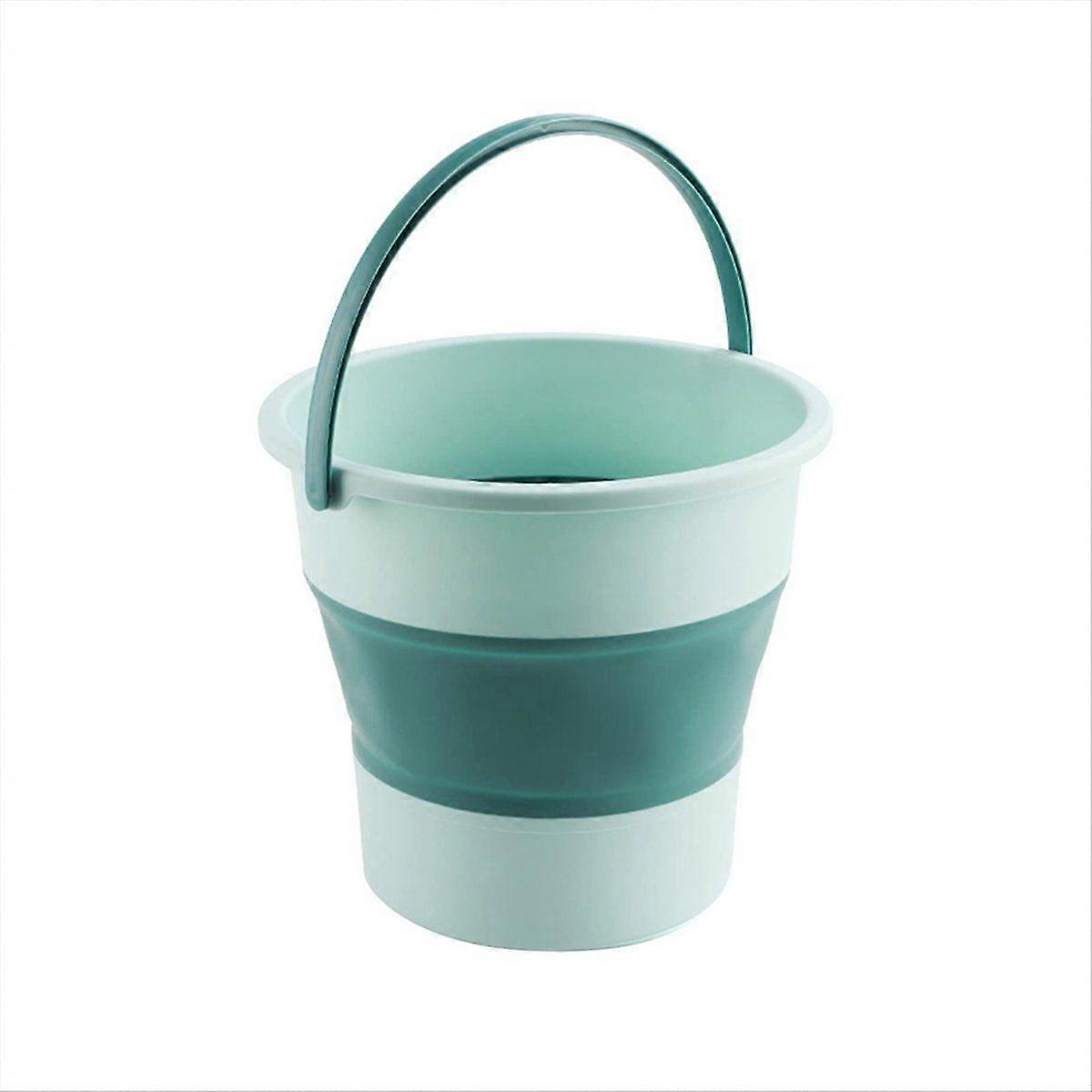 Collapsible Bucket, Collapsible Plastic Bucket Telescopic Portable Foot Bucket, Foldable Car Wash Bucket 4.6L-B