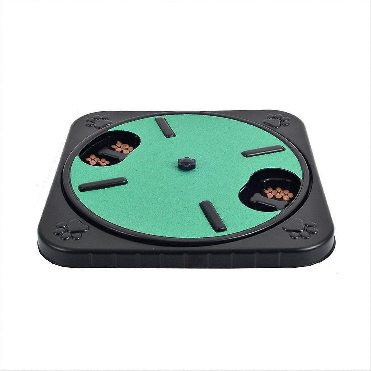 Dog Scratch Pad for Nails Dog Scratch Board Snack Compartments Rotating Round Dog Nail Scratch Board Removable Green