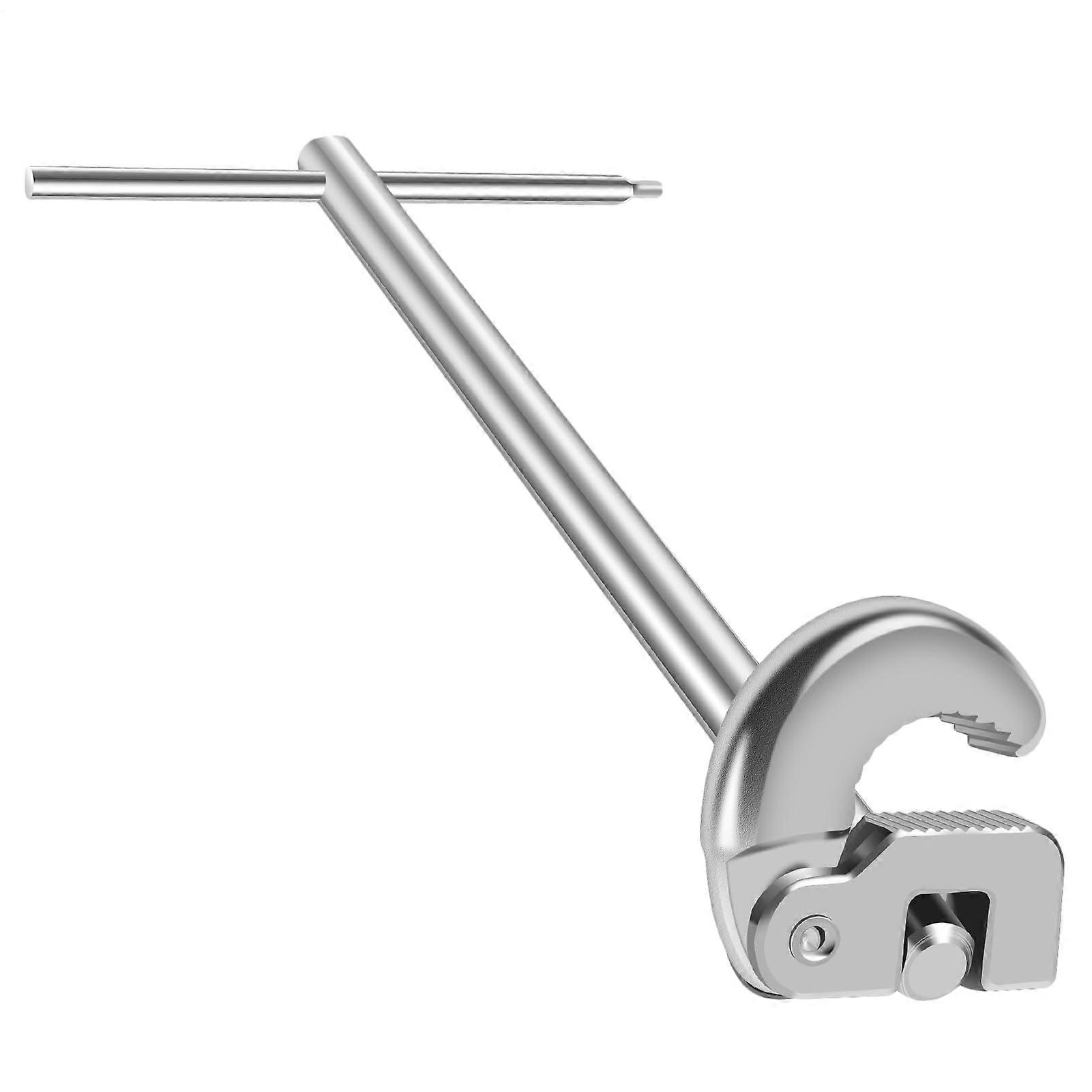 Faucet Wrench, Adjustable Nut Spanner, Adjustable Wrench Disassembly Tool For Sewer, Bathroom, Garden, Bathtub, Silver