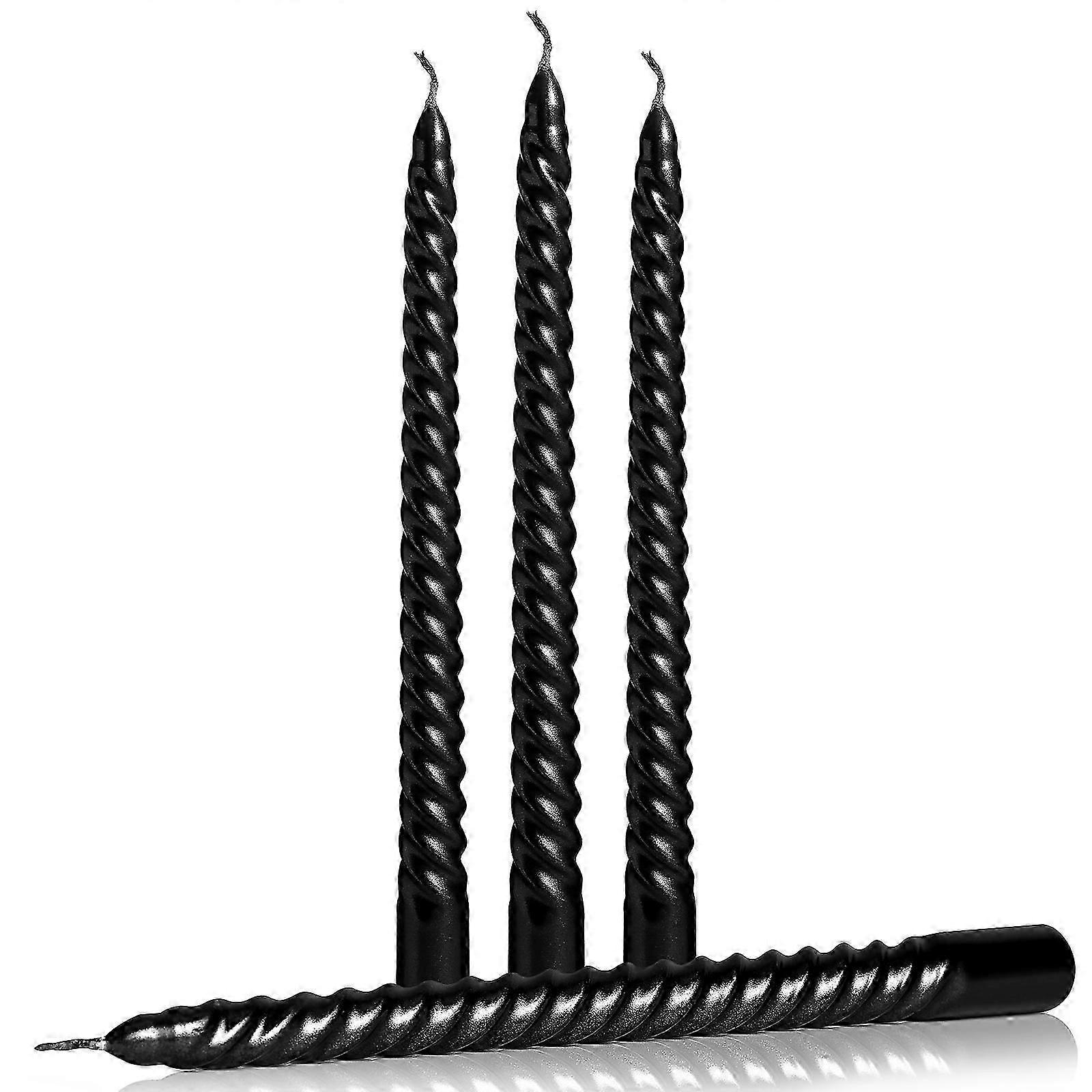 Long Screw Design Candles For Elegant Dinner Table Settings And Romantic Occasions With 25 Cm Height 4 Pcs