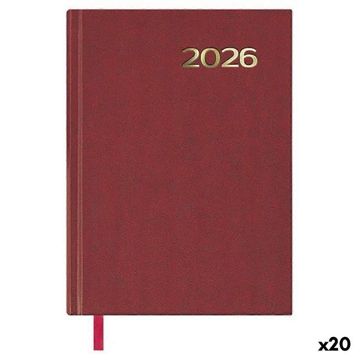 Diary DOHE SÍNTEX Burgundy 14 x 20 cm 2026 (20 Units)