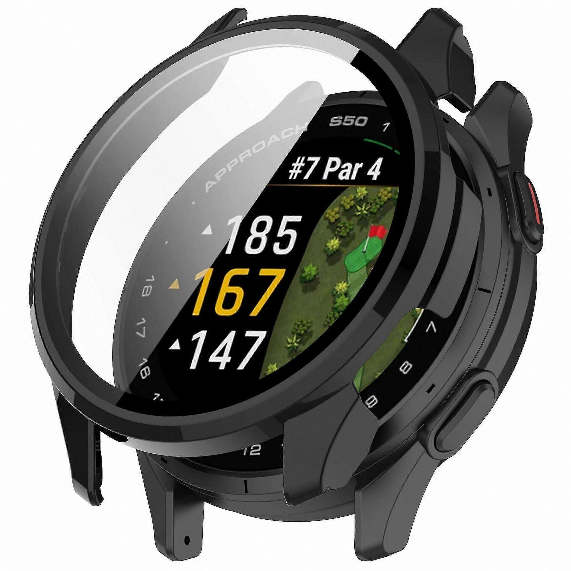 Compatible Watch Case with Tempered Glass Screen Protector for GPS Golf Smartwatches