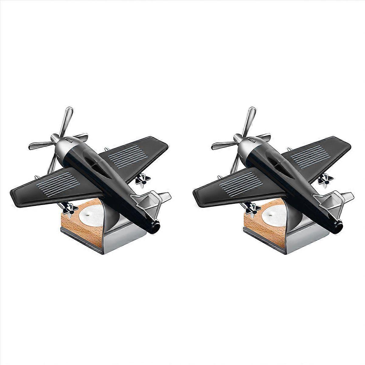 Solar Powered Rotating Aircraft Desktop Aircraft Decoration, A