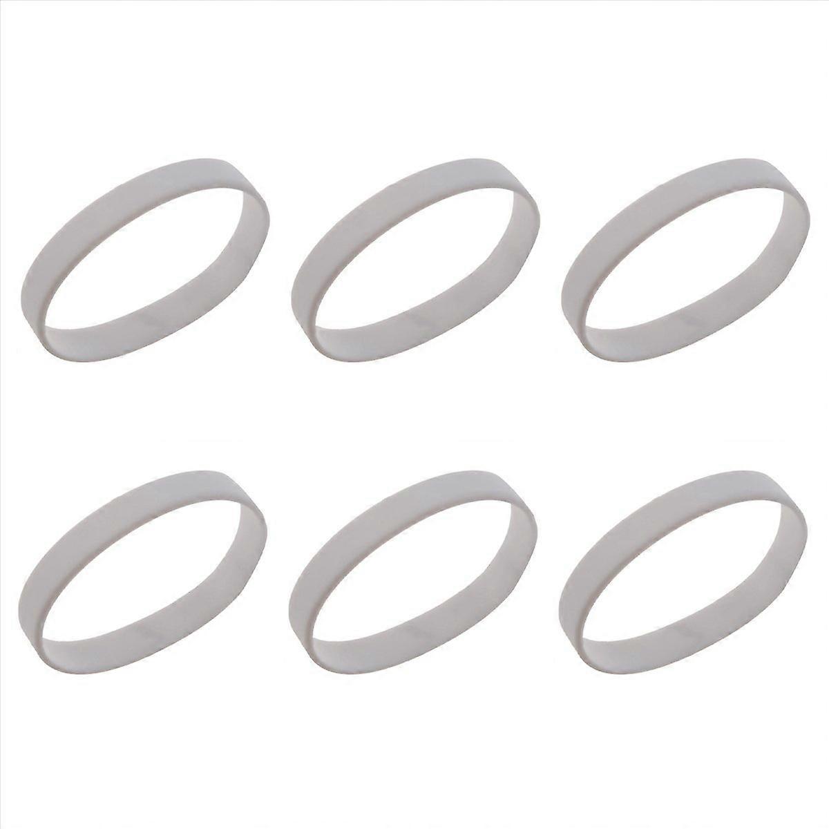 Silicone Rubber Wristband Bangle White