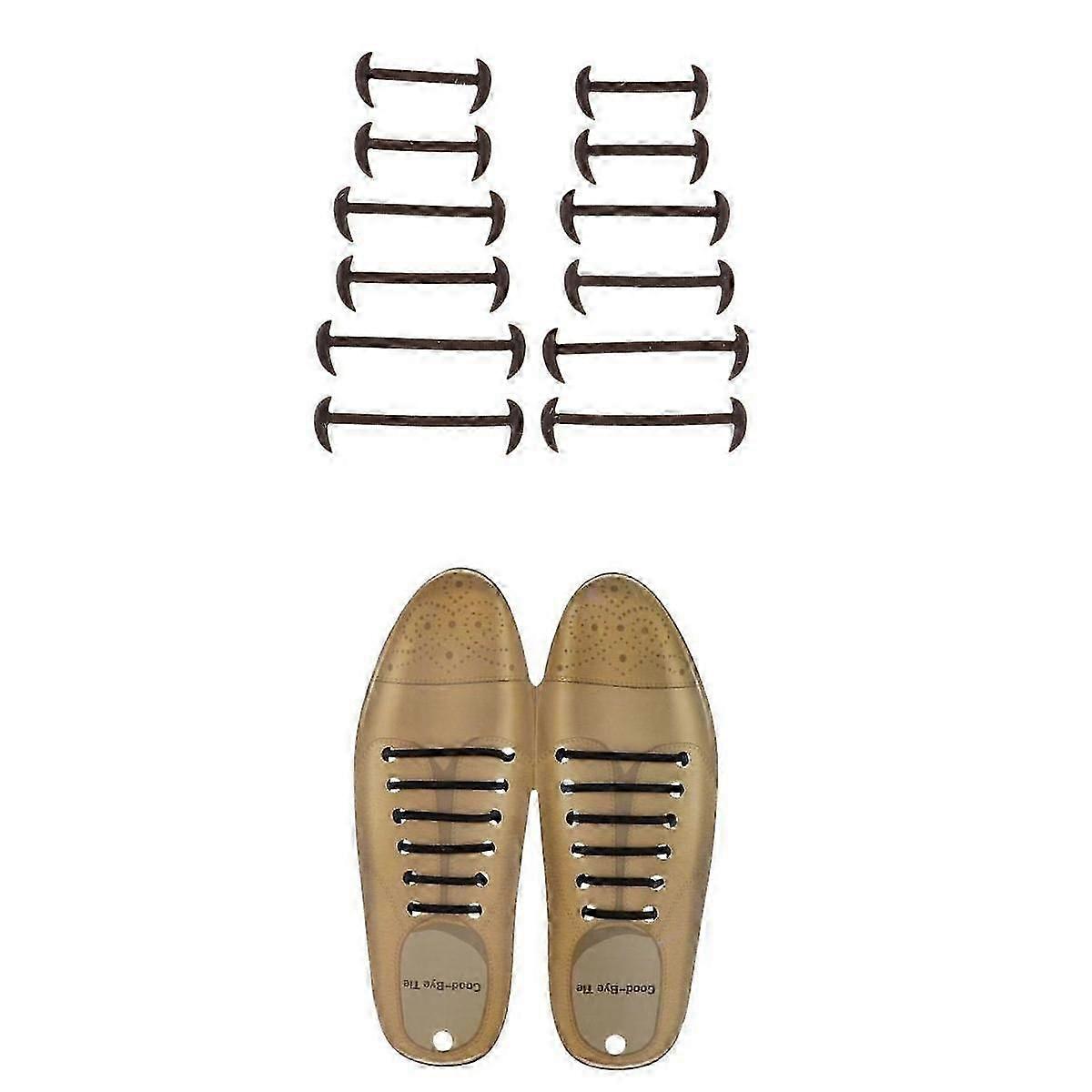 24 Pieces Adults Easy Elastic Silicone Round Shoe Laces