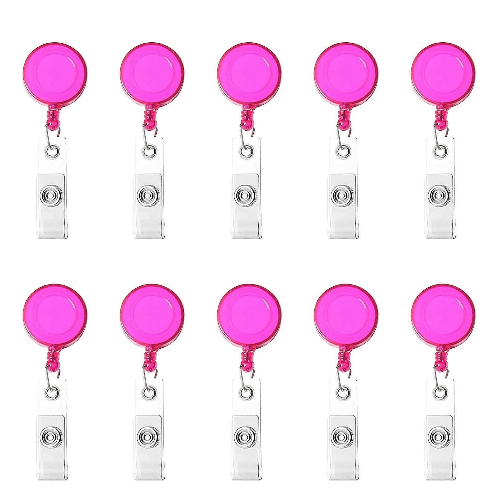 Baofu 10pcs Retractable Badge Holder Badge Holder Scroll ID Card Holder 10 Colors for Home