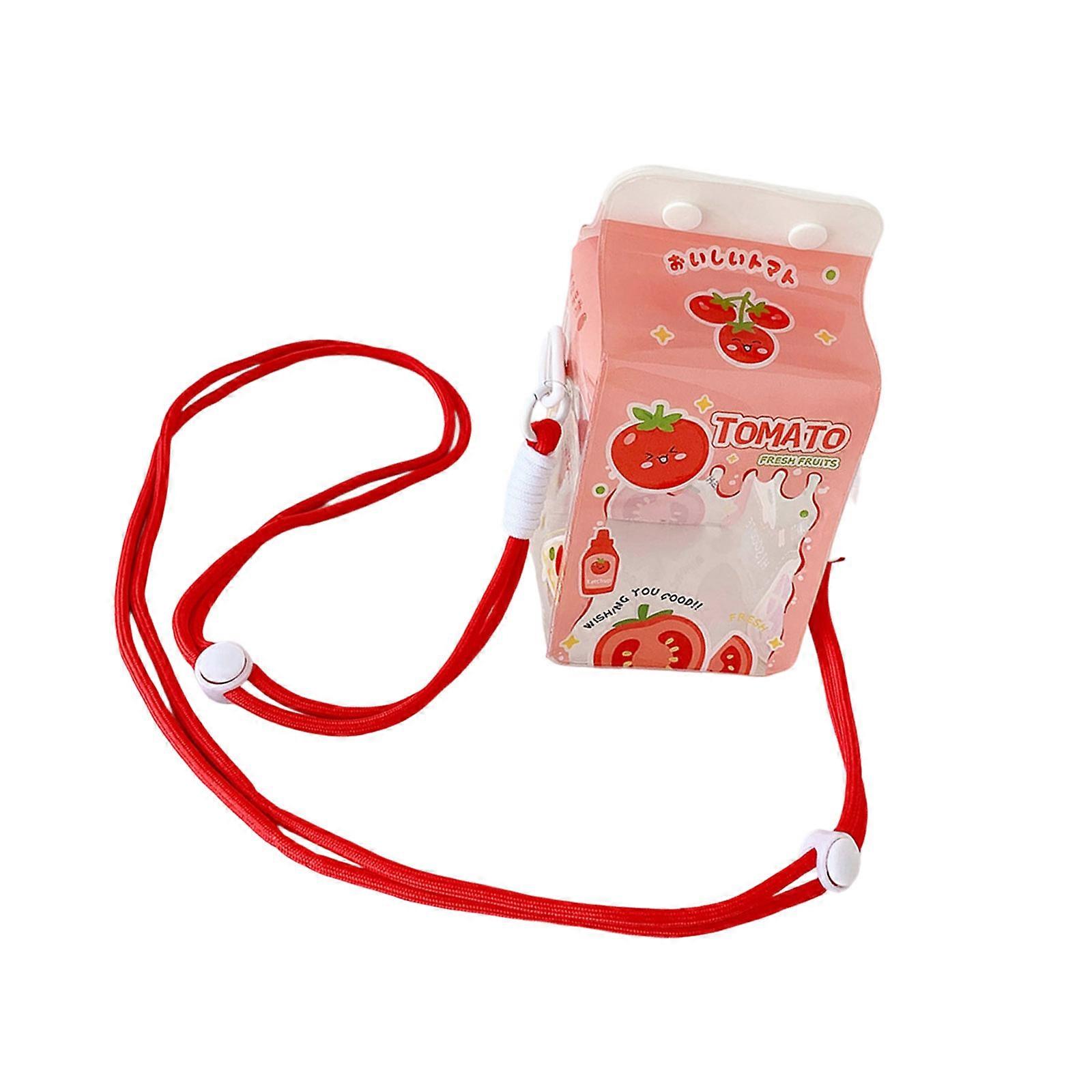 Durable Kids Friendly PVC Doll Storage Bag Featuring Playful Cartoon Patterns Cute Plushie Carriers with Handle Multicolor