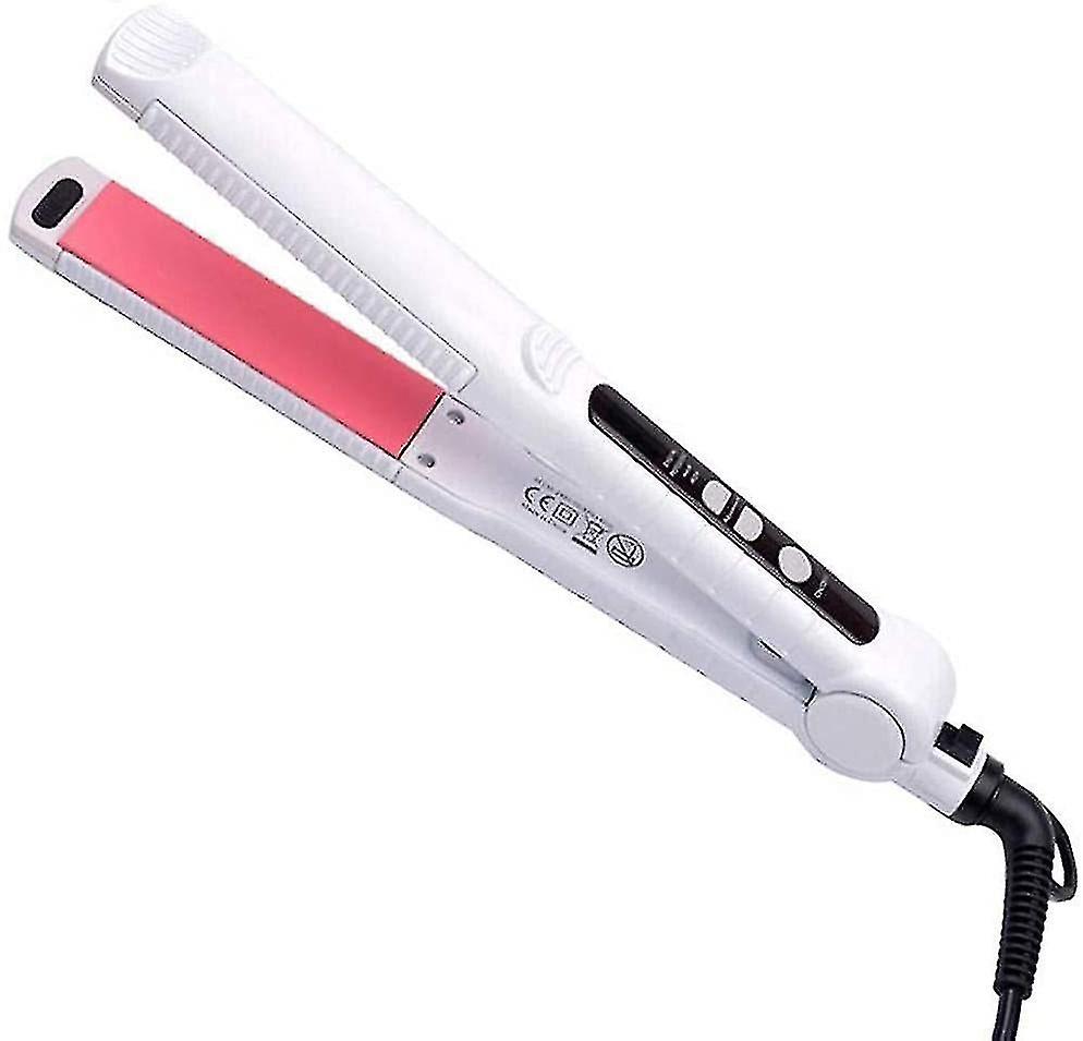 Hair Straighteners Three-in-one Temperature Curling Iron White