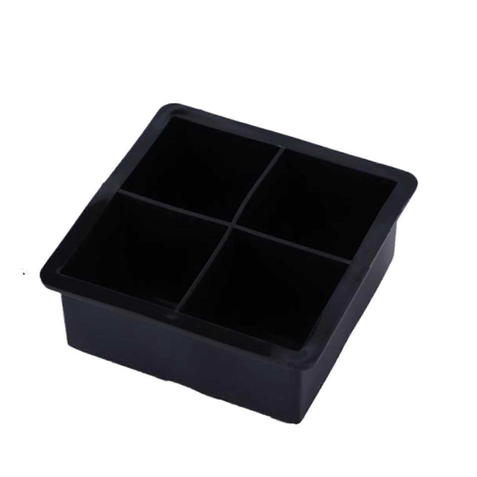 Ice Cube Mold For 4/6/8/15 Grid Large Silicone Square Ice Tray Bar Pub Wine Ice Blocks Maker Model 4Grid
