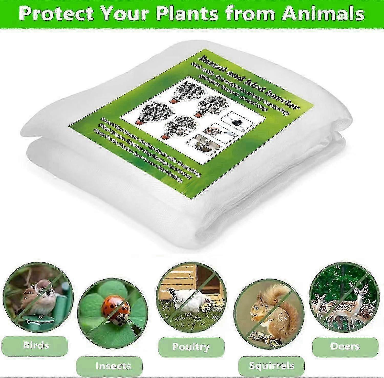 Garden Netting for Blueberries, Tomatoes - 4 Pack with Fruit Trees Compatibility