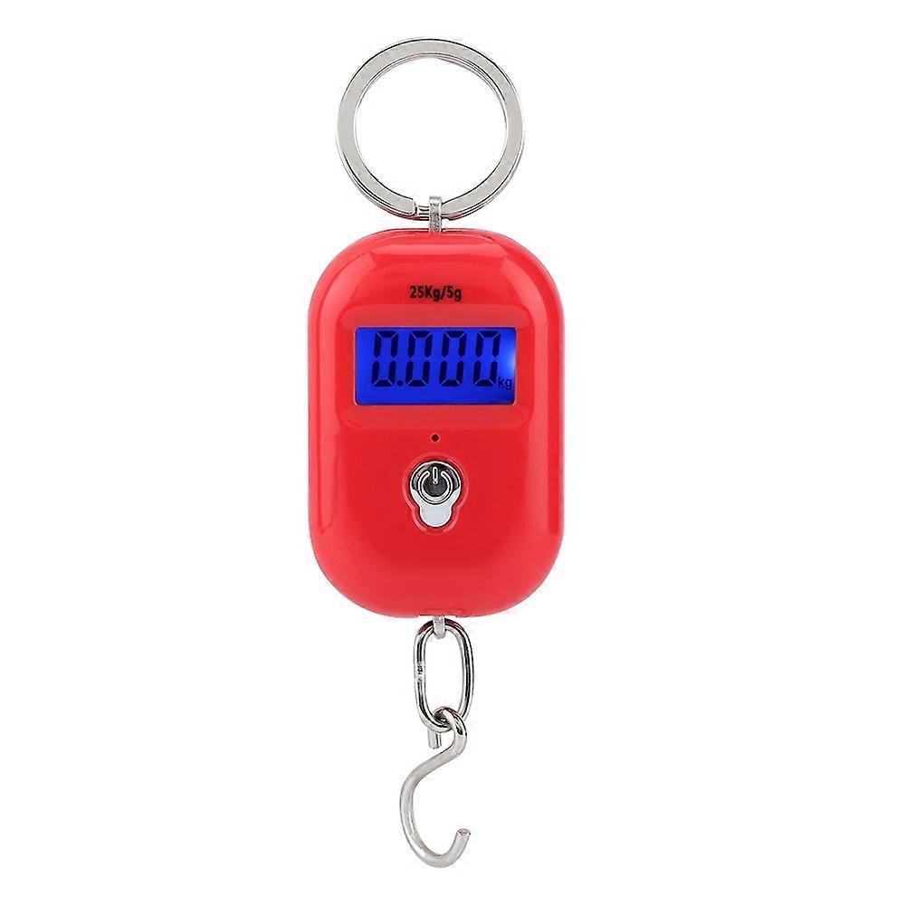 Portable Mini 25kg/5g Electronic Scale Digital Pocket Key Chain Weight Hook