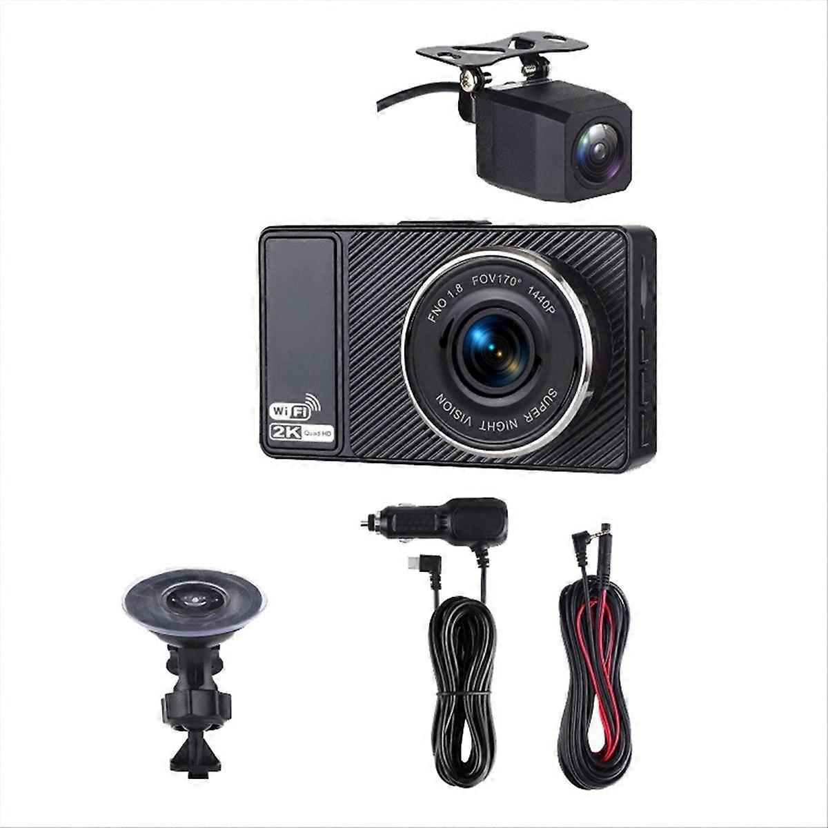 2K WiFi Dash Camera Front and Rear Camera Car Camera Vehicle Video Recorder DVR Night Vision Dashca