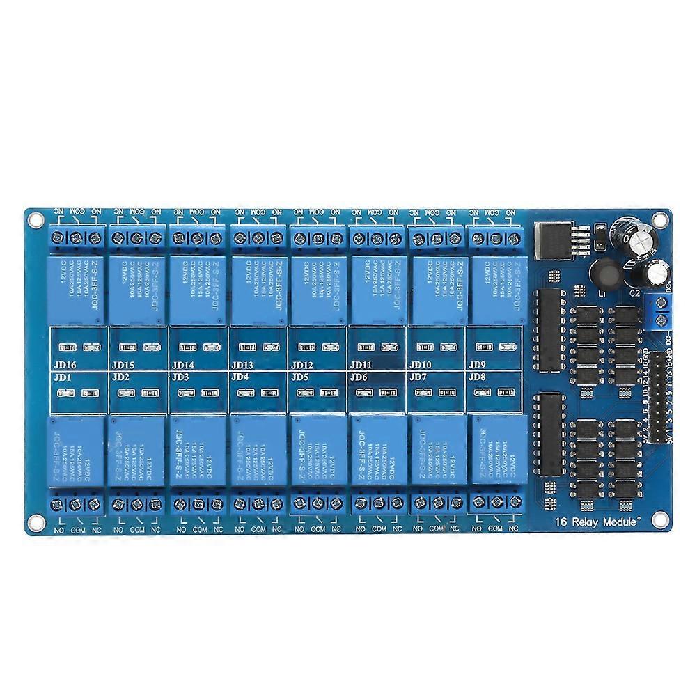 16-channel 12V Relay Module Interface Control Board with Optocoupler Protection
