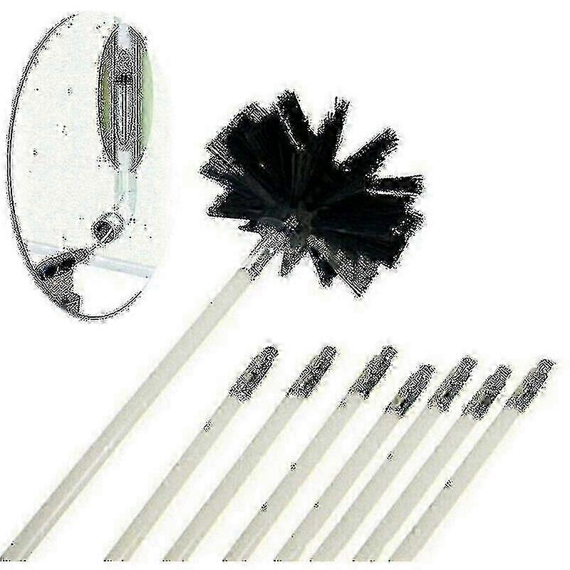 Drill powered chimney cleaning kit including rods and brushes