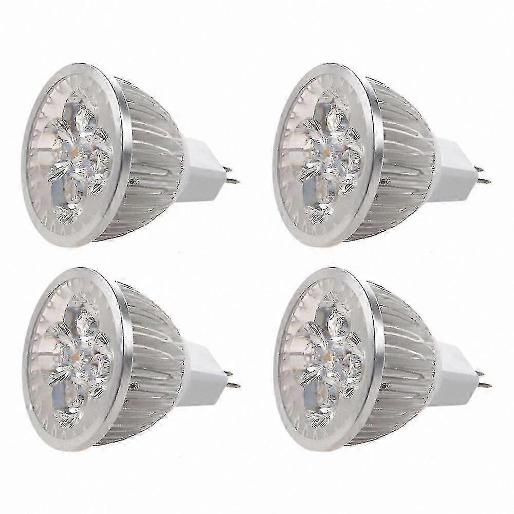 Warm White 12V MR16 LED Spotlight Bulb GU5.3 Base 4-Pack Energy Efficient Lighting Solution