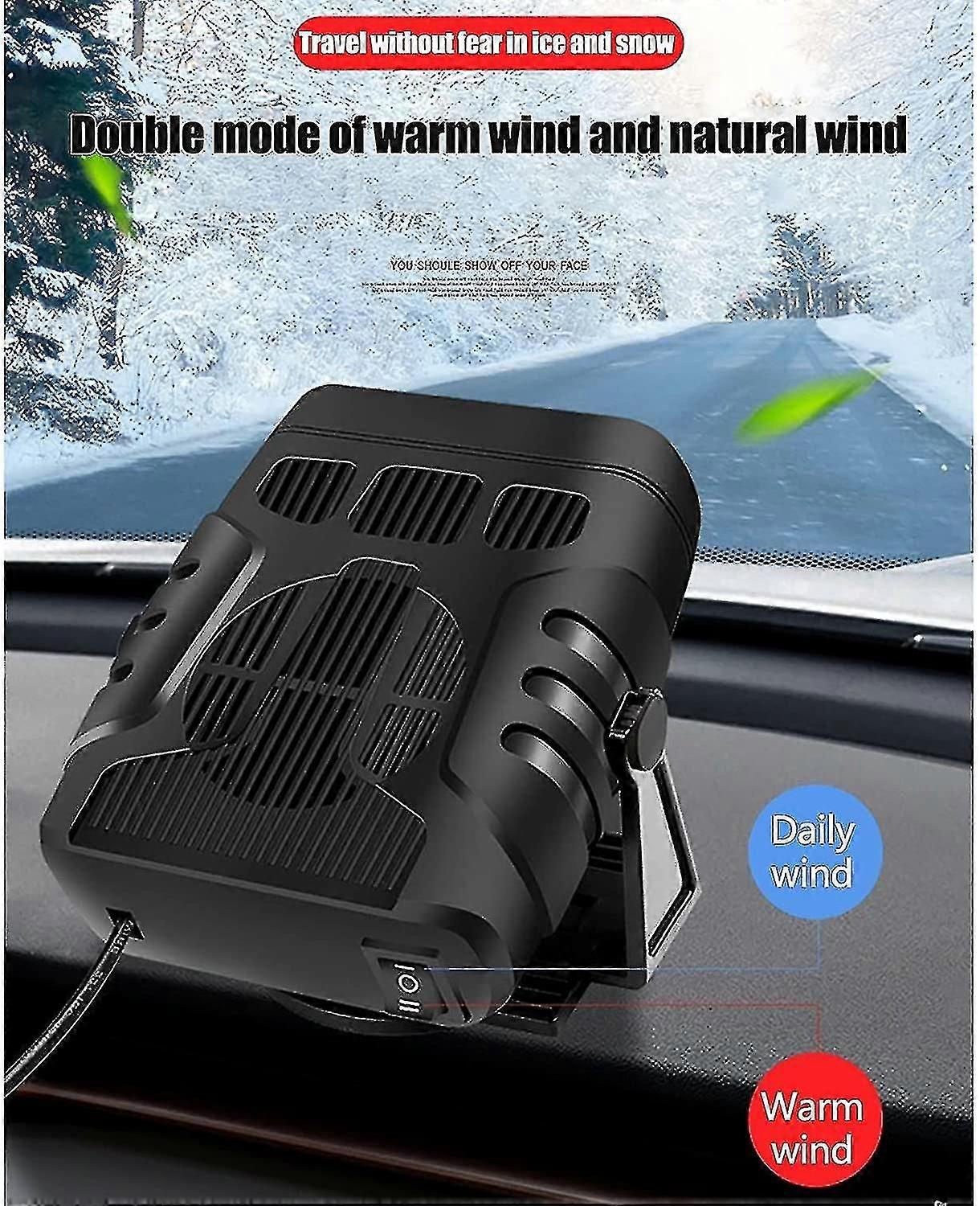Θερμαντήρας αυτοκινήτων αποψυγμένος θερμαντήρας 12v 120w/24v 200w φορητός ανεμιστήρας αλεξήνεμου