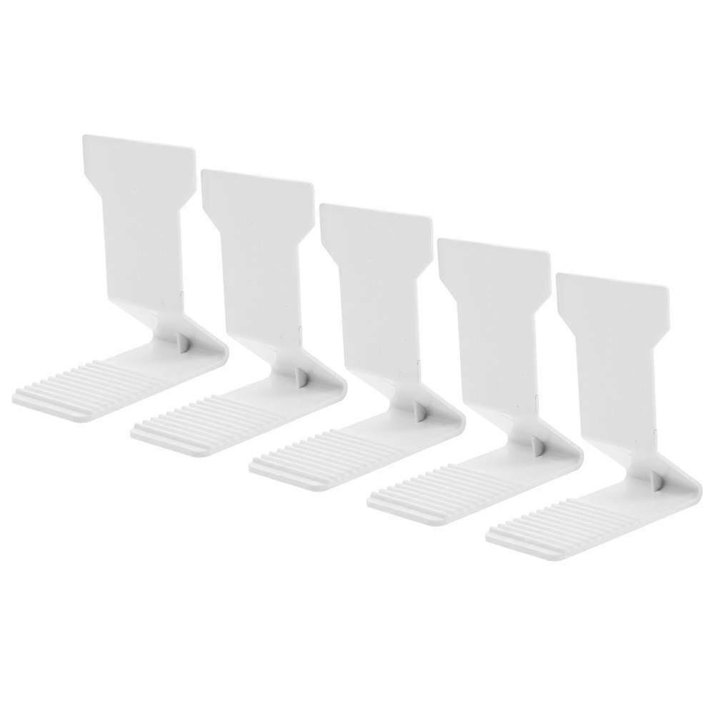 White Plastic Magnetic Shelf Support Stand for Support 5Pcs Store Display Rack