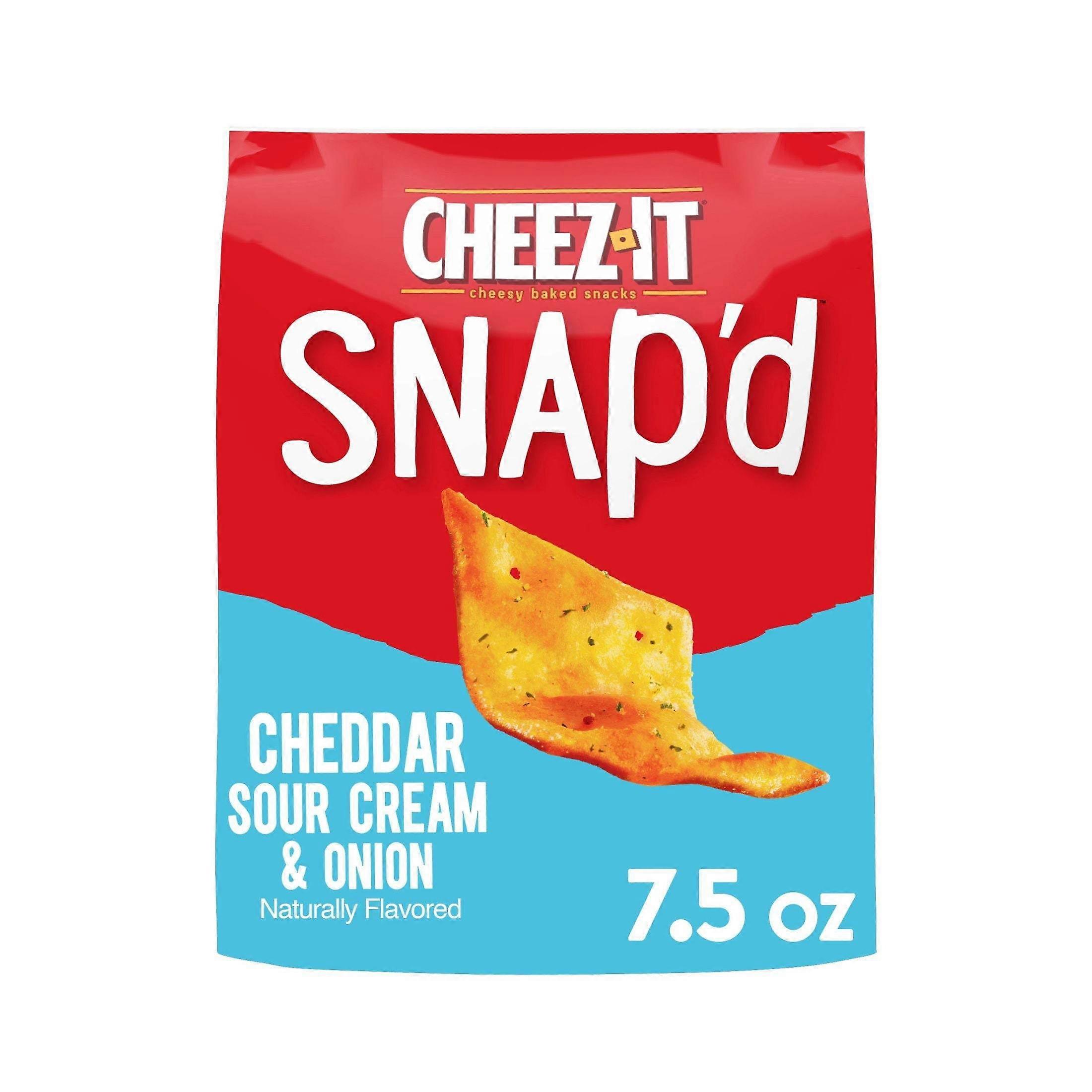 Cheez-it Snap'd Cheese Cracker Chips, Cheddar Sour Cream Onion, 7.5 Oz